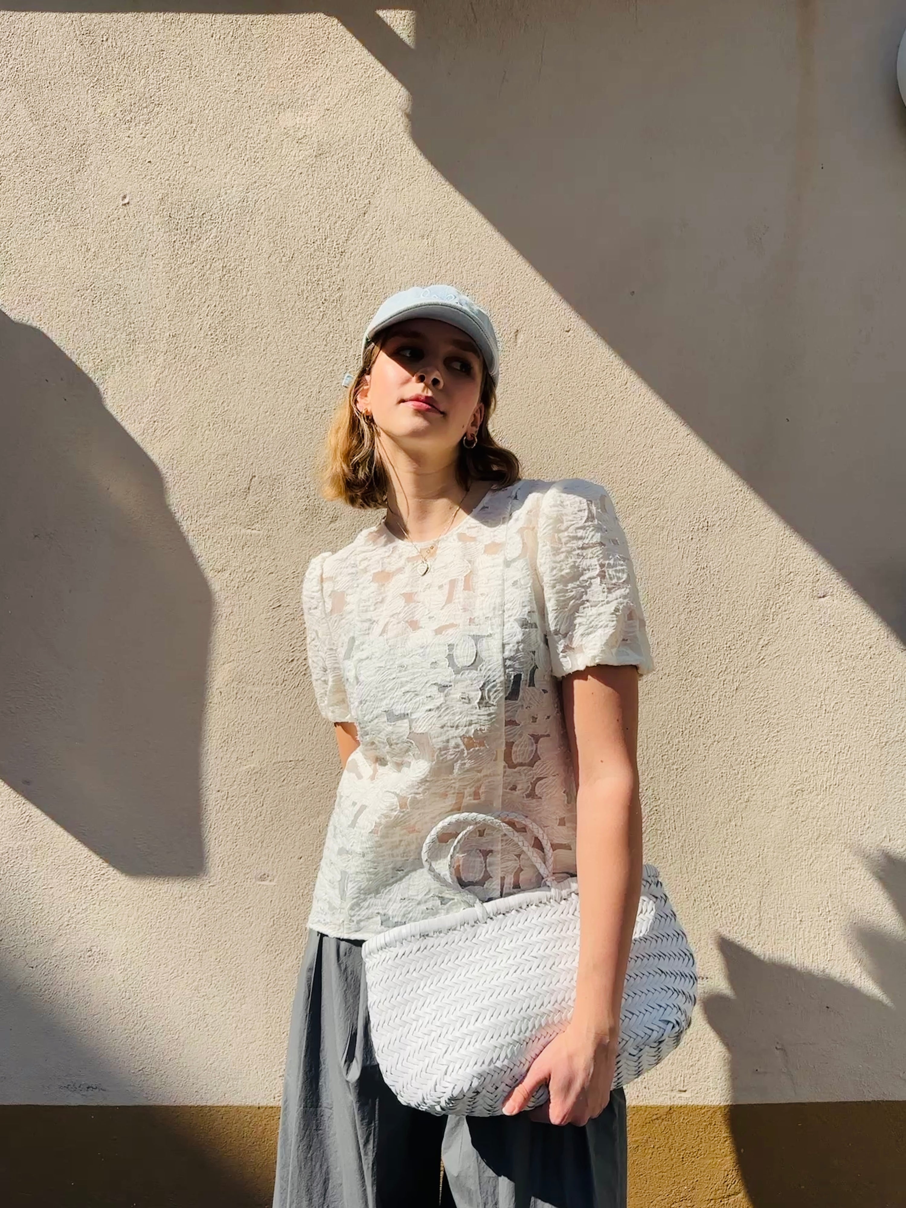 Bamboo Triple Jump Small, White, Tasche - Lindner Fashion