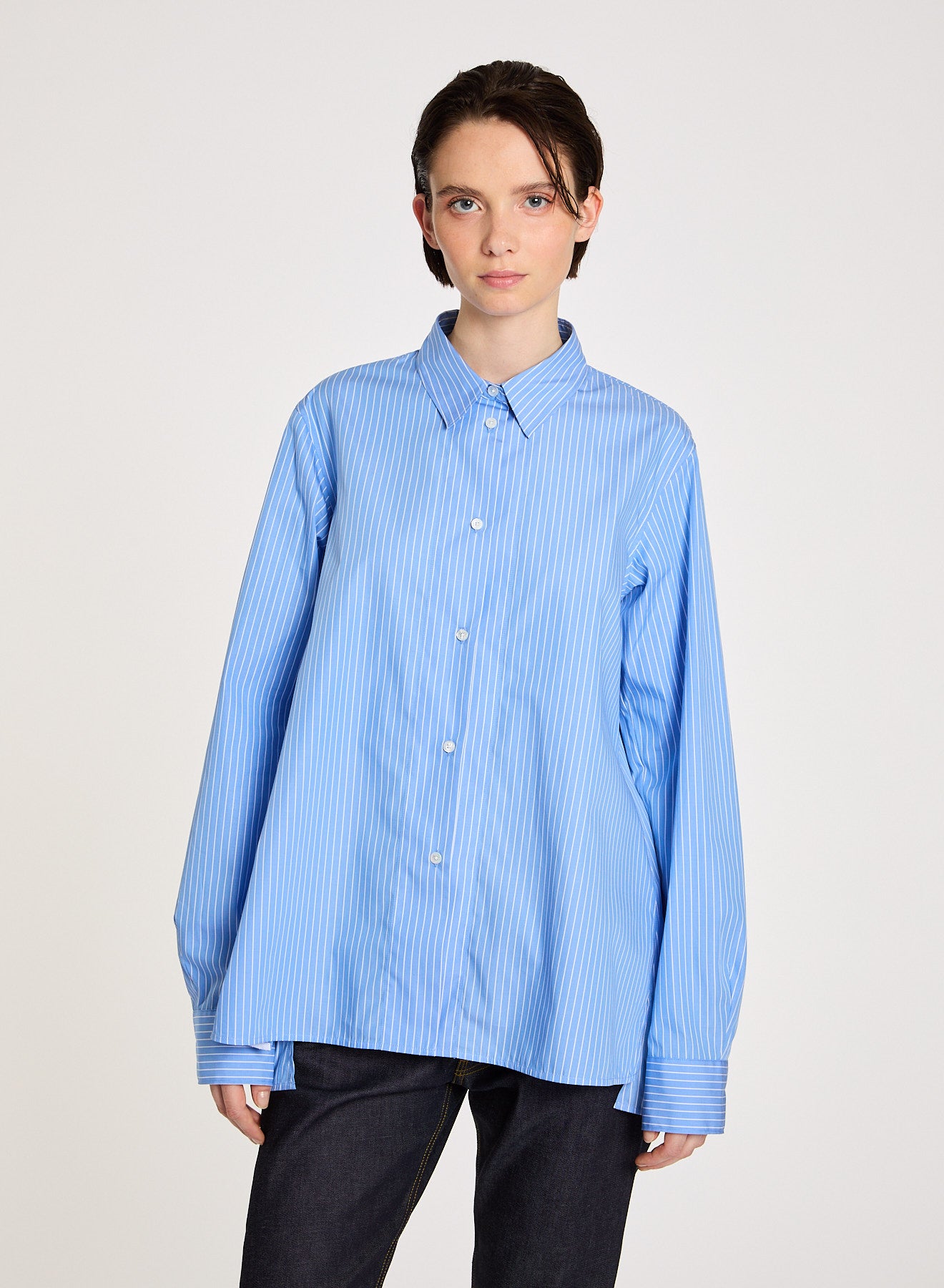 Beckie, White/Blue Stripes, Hemd - Lindner Fashion