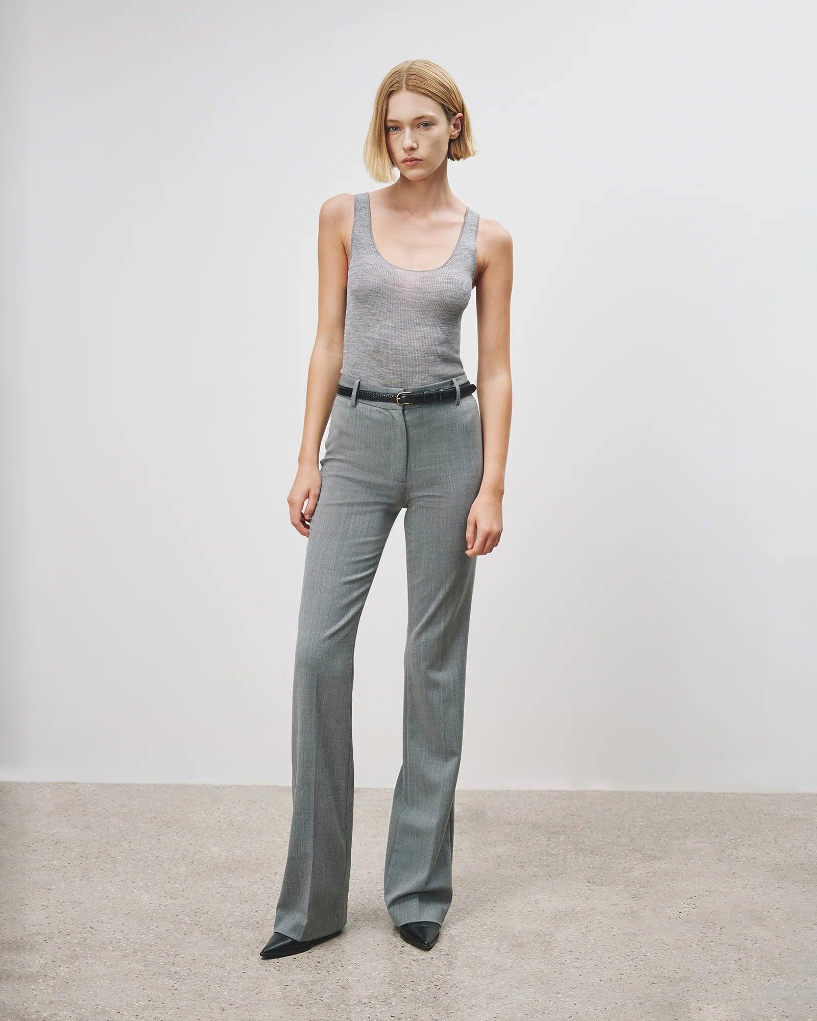 Becky, Medium Grey Melange, Tank Top - Lindner Fashion