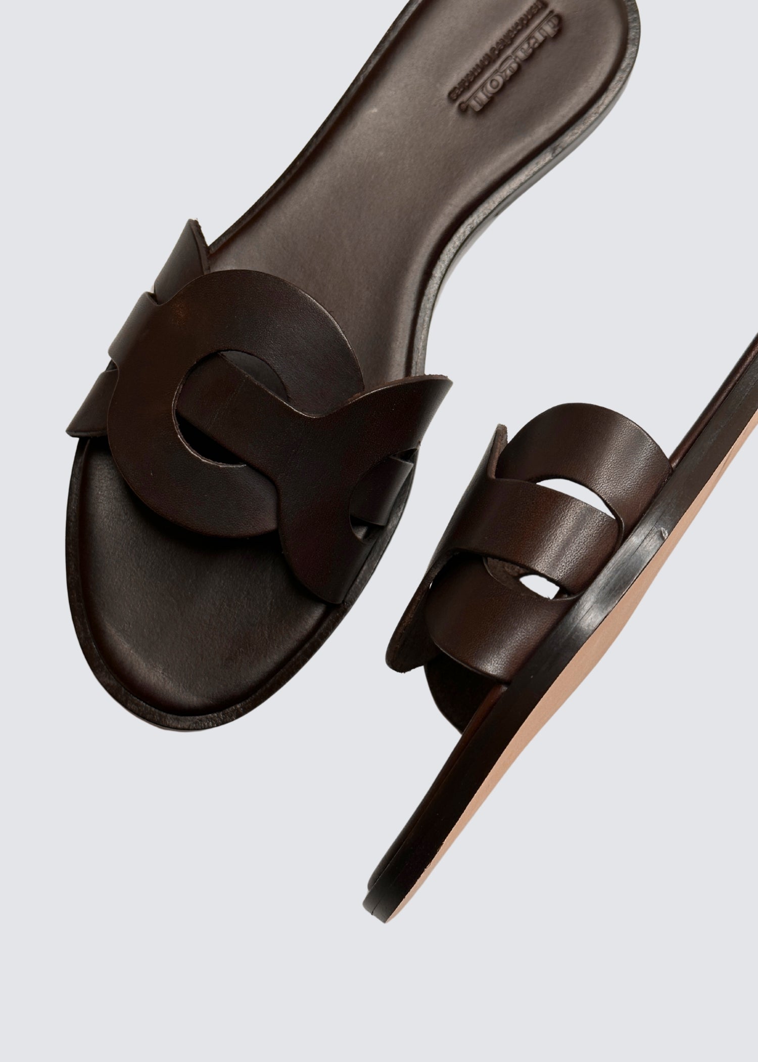 Big Ring, Dark Brown, Sandale - Lindner Fashion