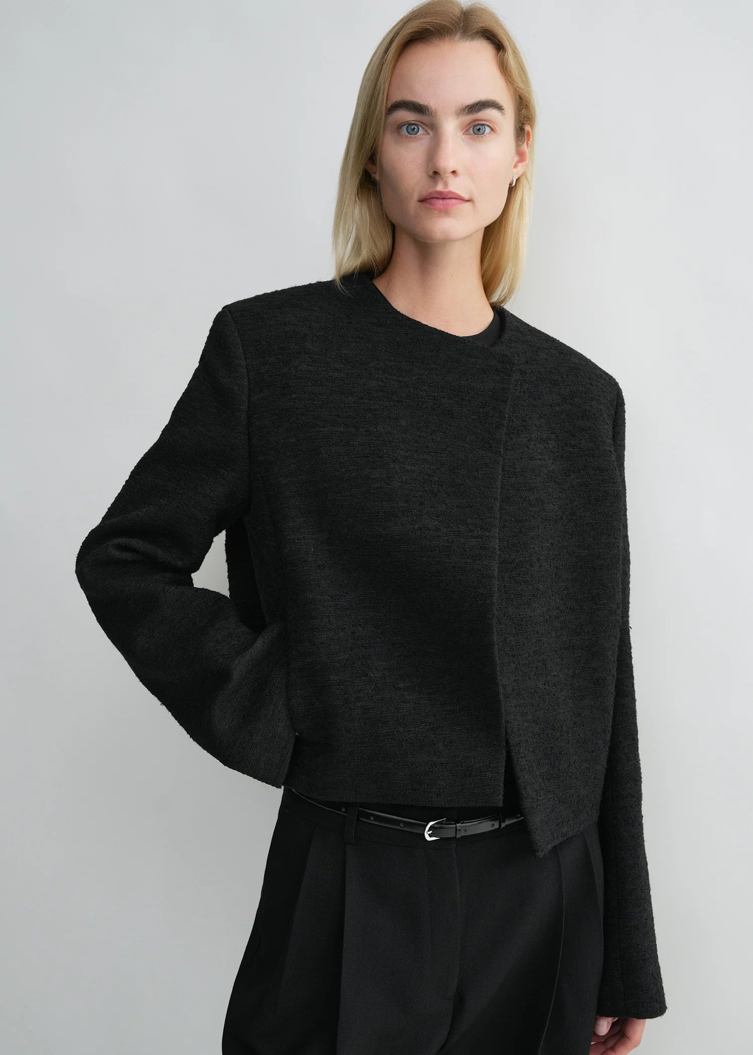Black, Bouclé-Jacket - Lindner Fashion