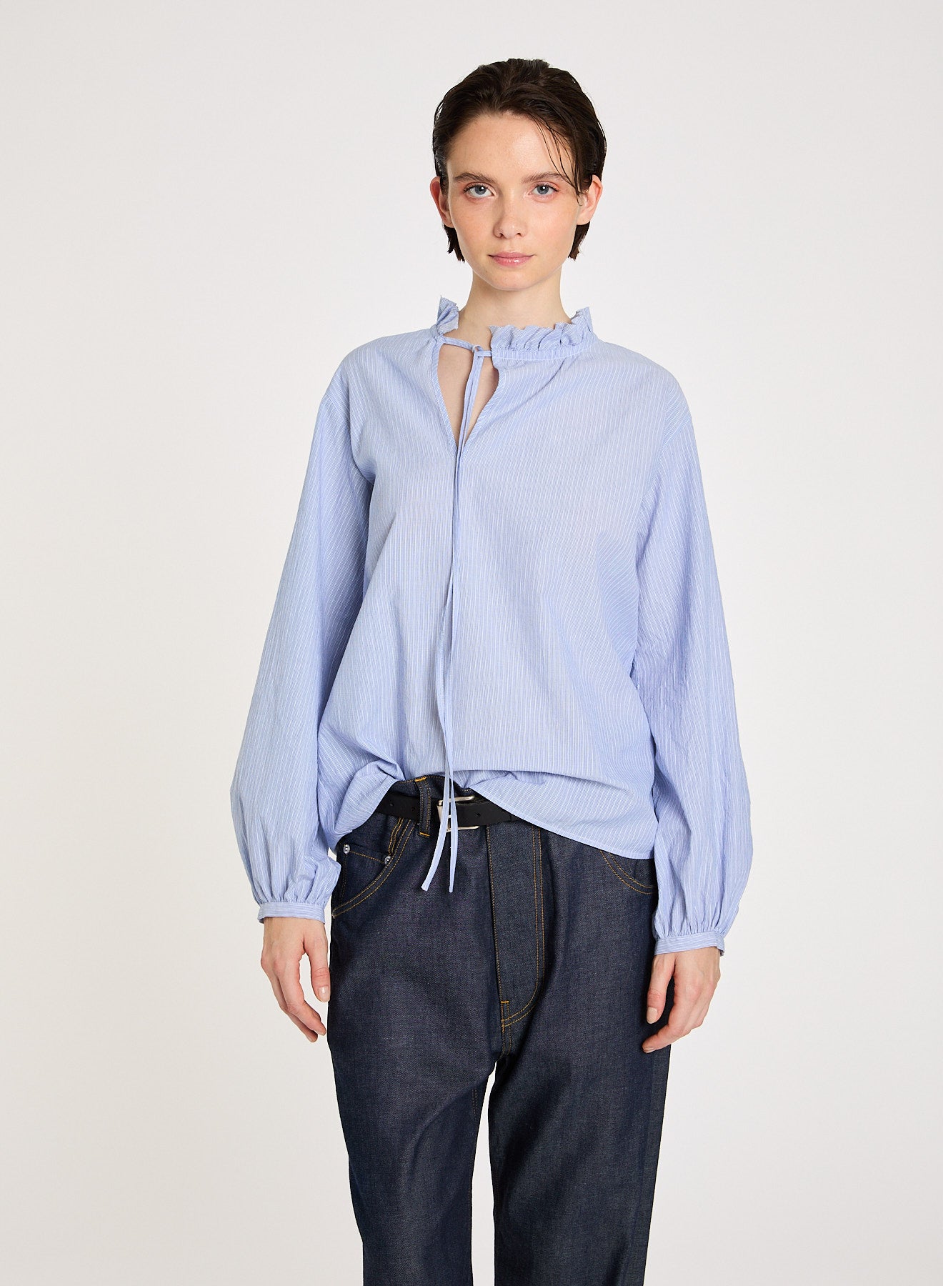 Blair, Blue/White Stripes, Bluse - Lindner Fashion