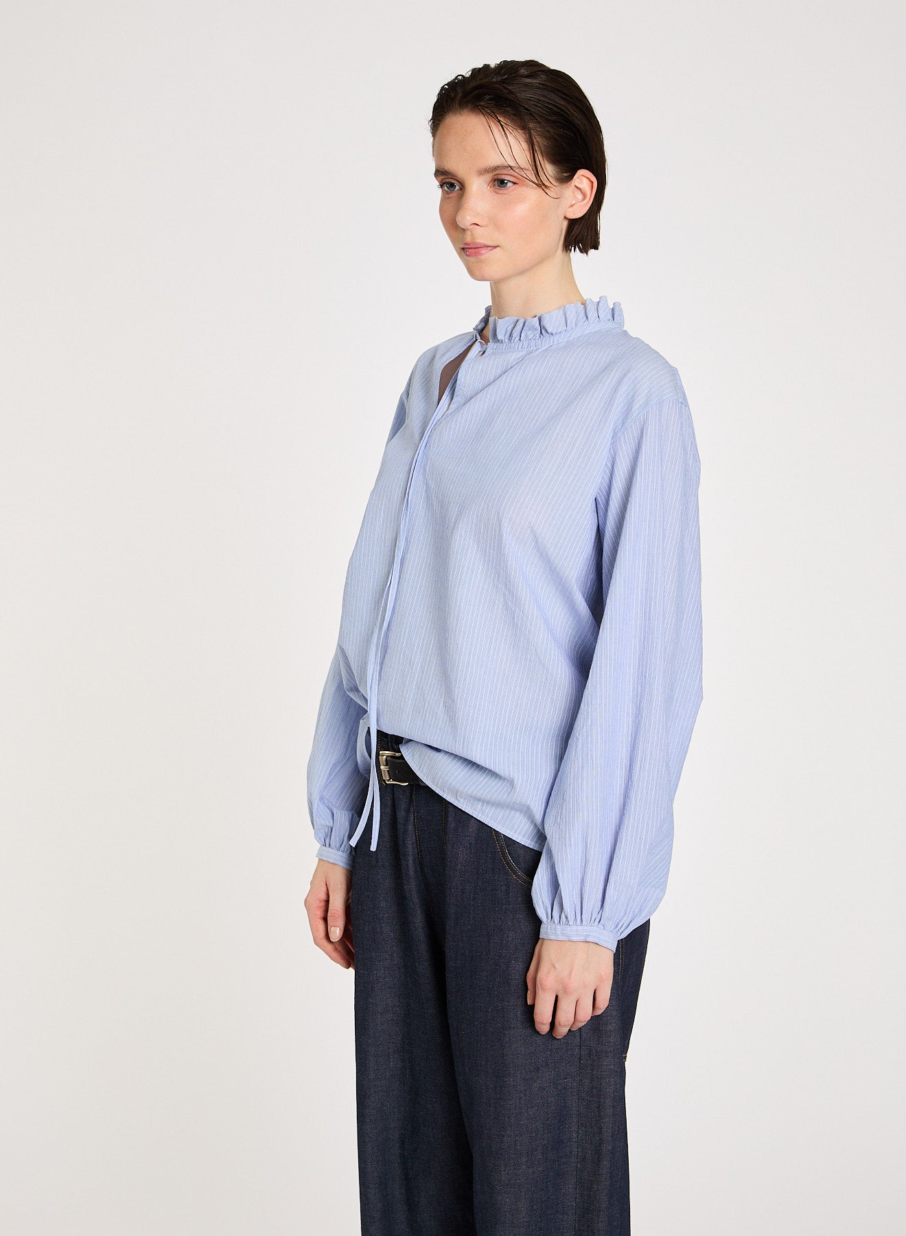 Blair, Blue/White Stripes, Bluse - Lindner Fashion