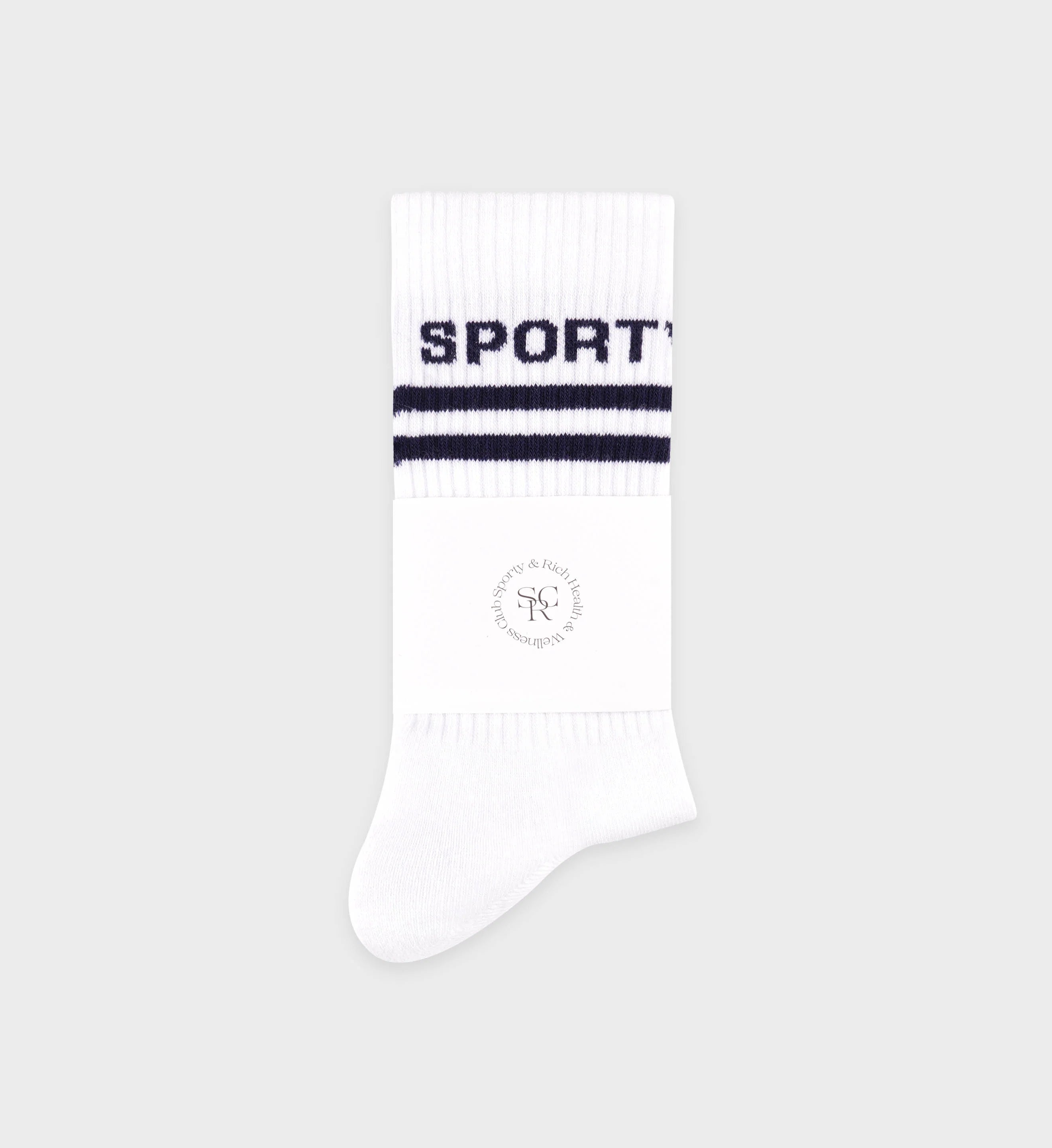 Bold Logo Socks, White/Navy, Socks - Lindner Fashion