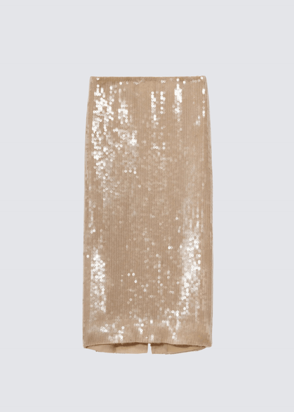 Bonne Sequin, Beige, Skirt - Lindner Fashion