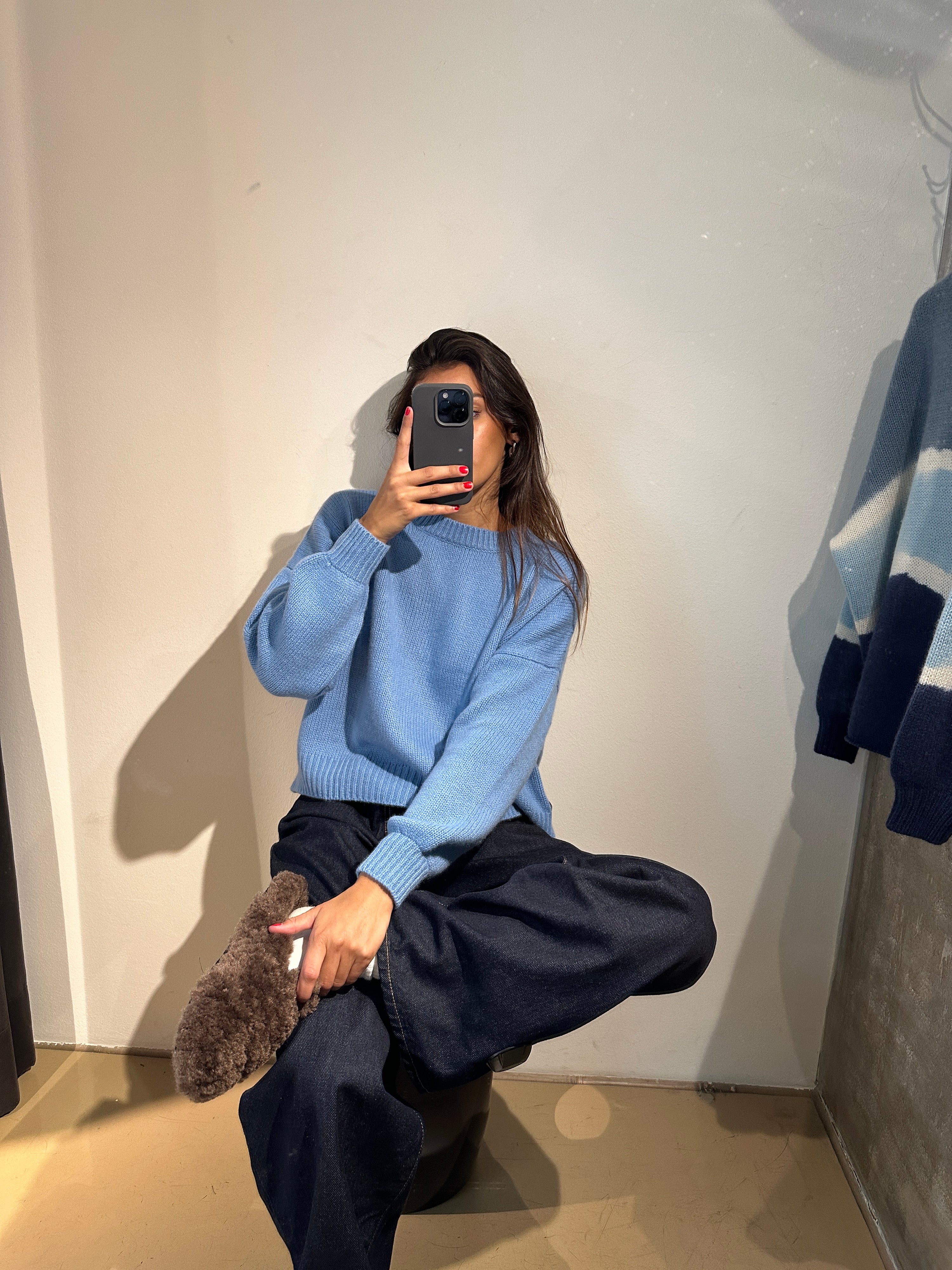 Camille, Parisian Blue, Pullover - Lindner Fashion