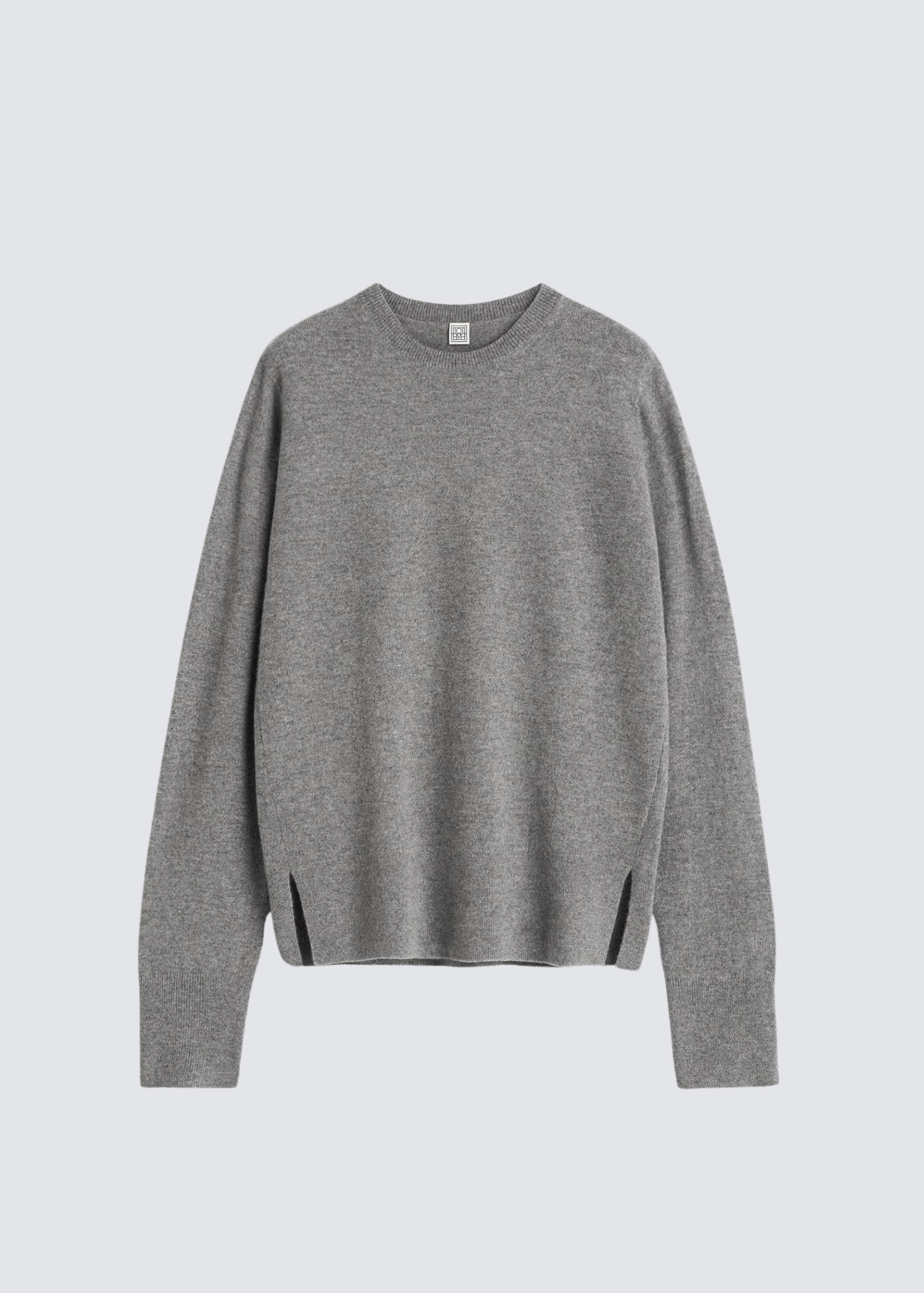 Cashmere, Crew Neck, Grey Melange, Pullover - Lindner Fashion