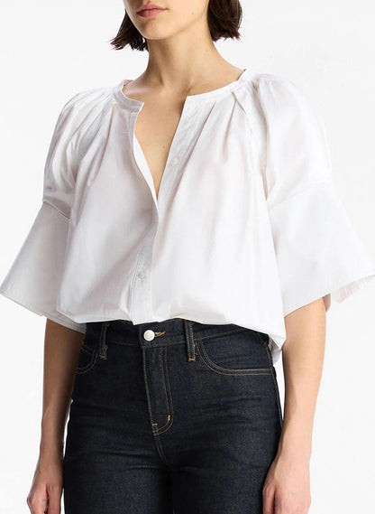 Chloe, White, Blouse - Lindner Fashion