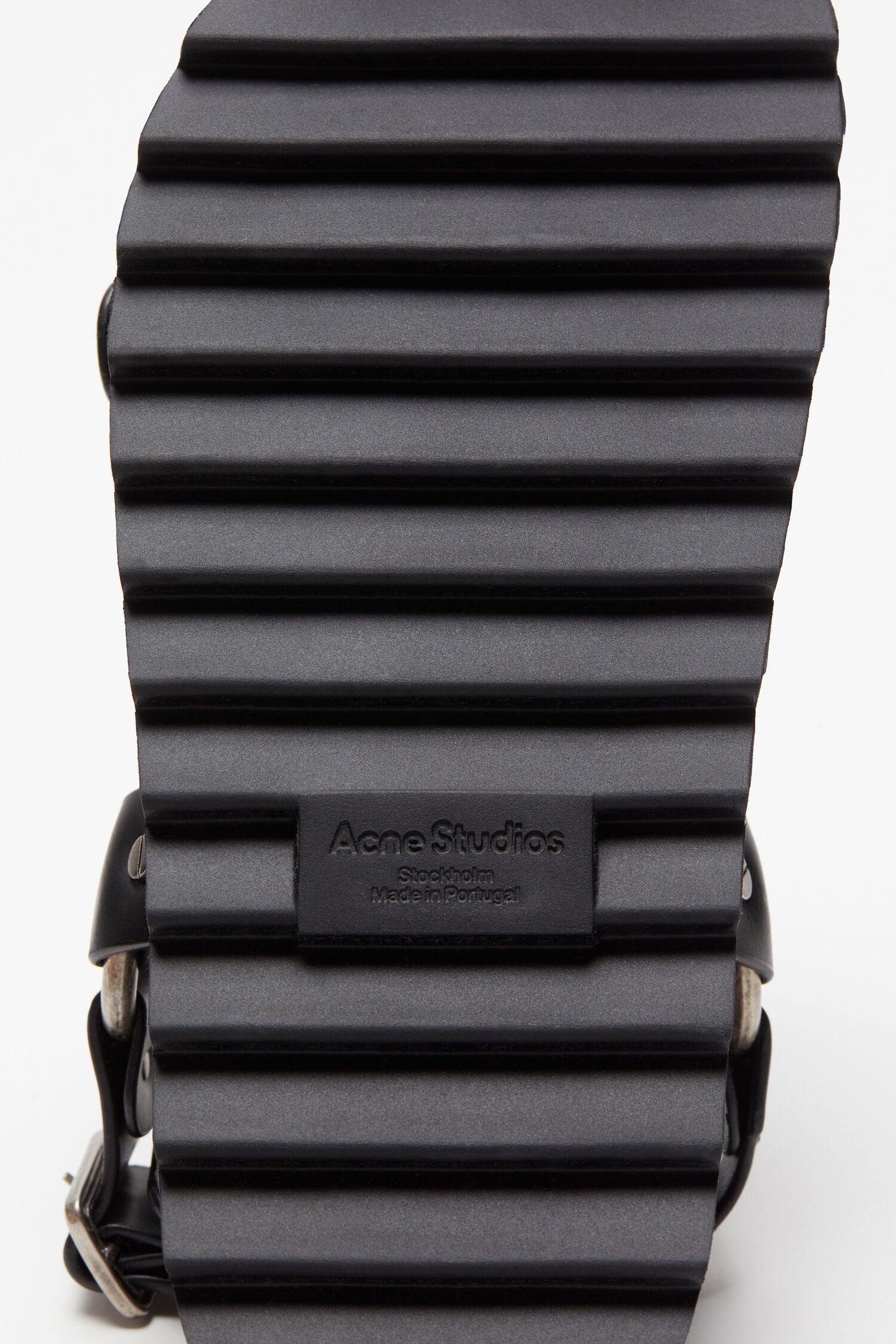 Chunky Buckel, Black, Sandale - Lindner Fashion