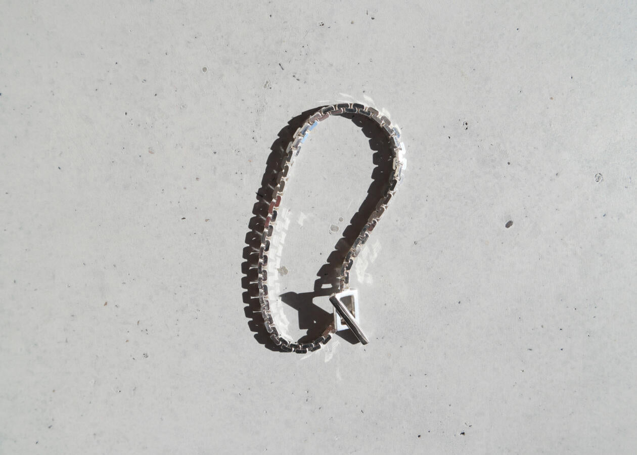 Chunky Edge Bracelet, 925er Silver, Armband - Lindner Fashion