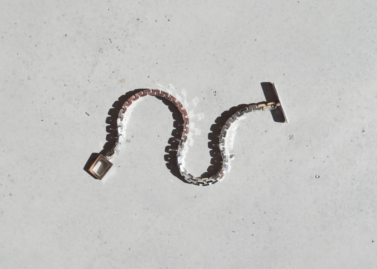 Chunky Edge Bracelet, 925er Silver, Armband - Lindner Fashion