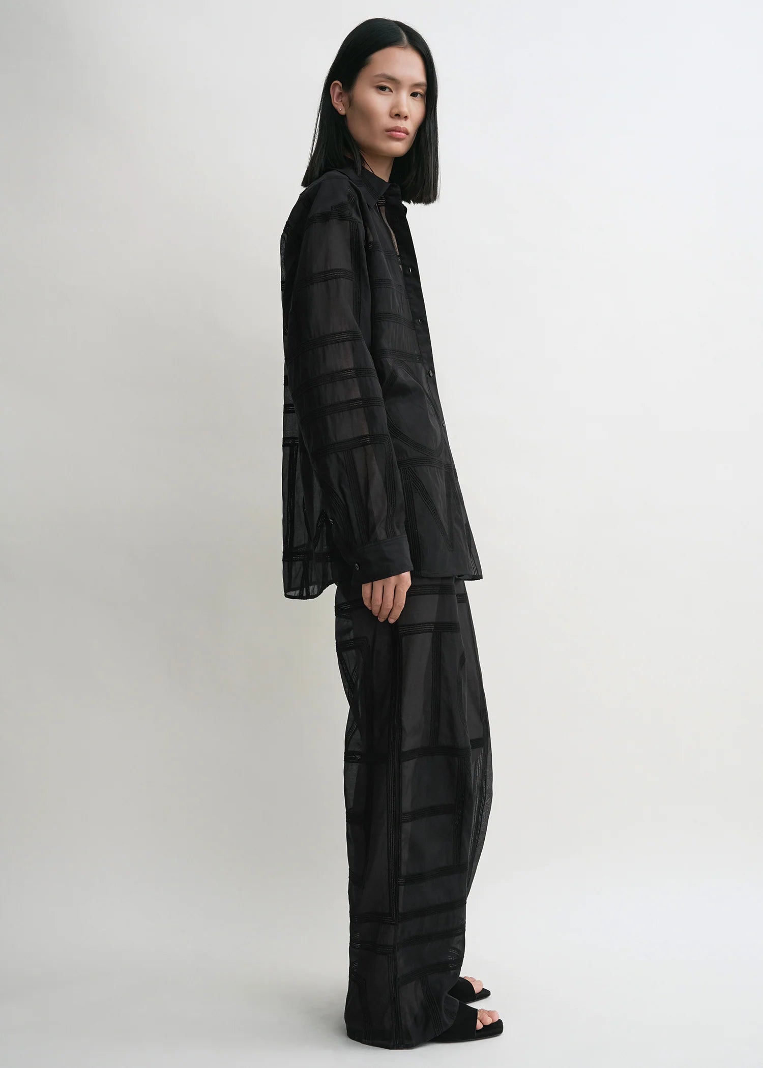 Classic Crochet, Black, Hemd - Lindner Fashion