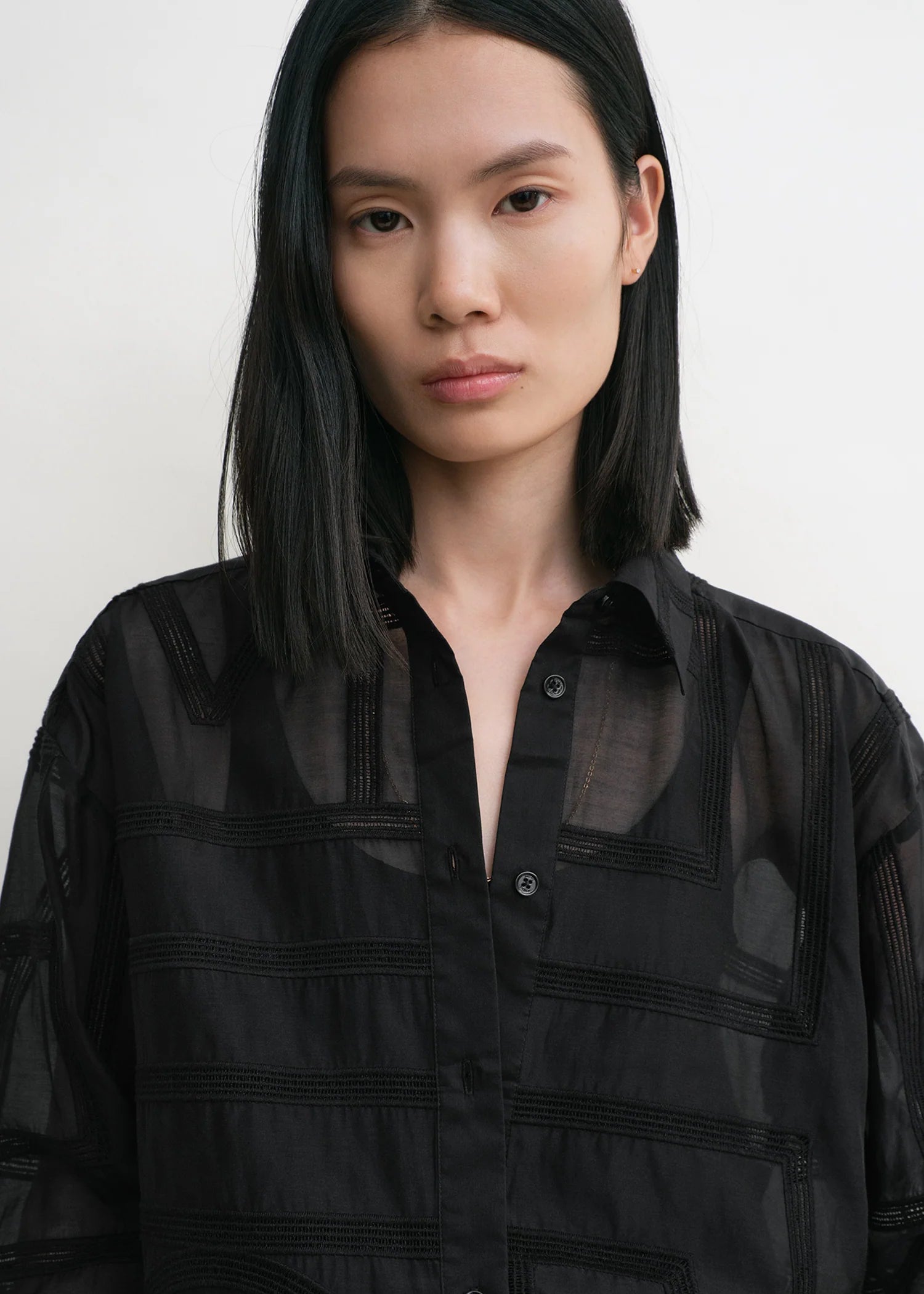 Classic Crochet, Black, Hemd - Lindner Fashion