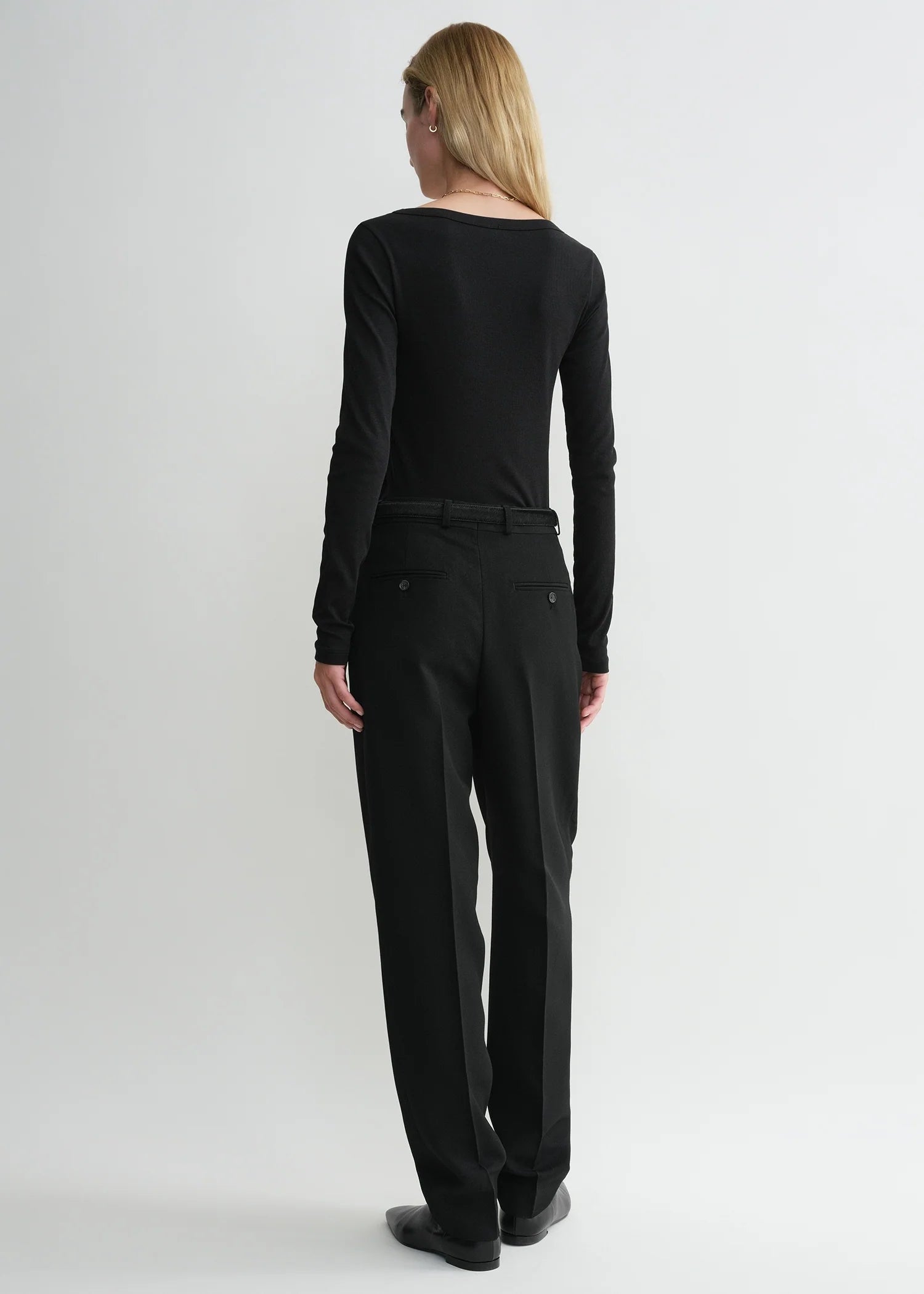 Classic Rib, Black, Langarm - Lindner Fashion