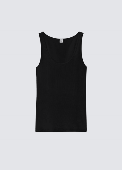 Classic Rib Tank, Black, Tanktop - Lindner Fashion