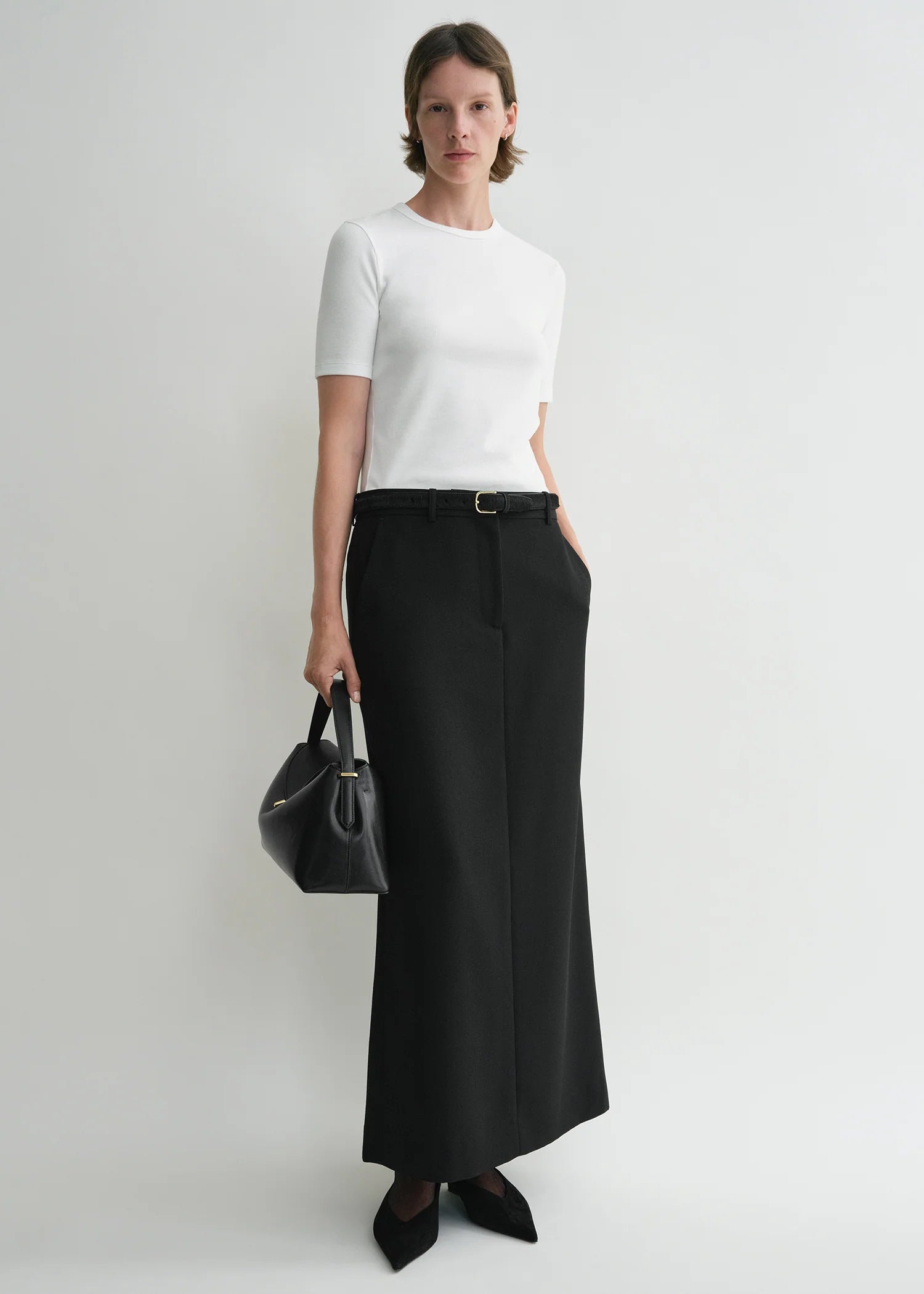 Classic Rib, White, T-Shirt - Lindner Fashion