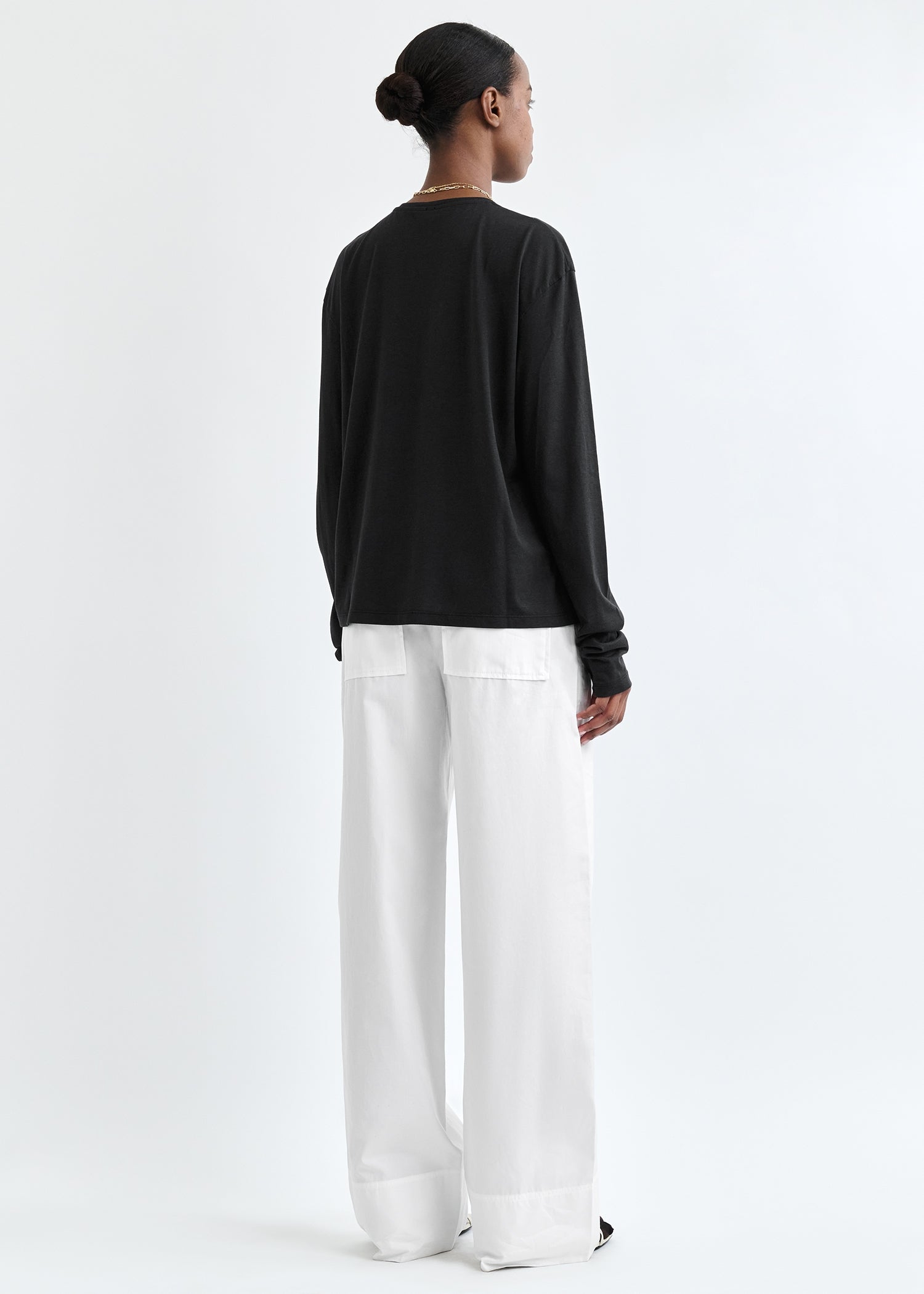 Classic Tee, Black, Langarm - Lindner Fashion