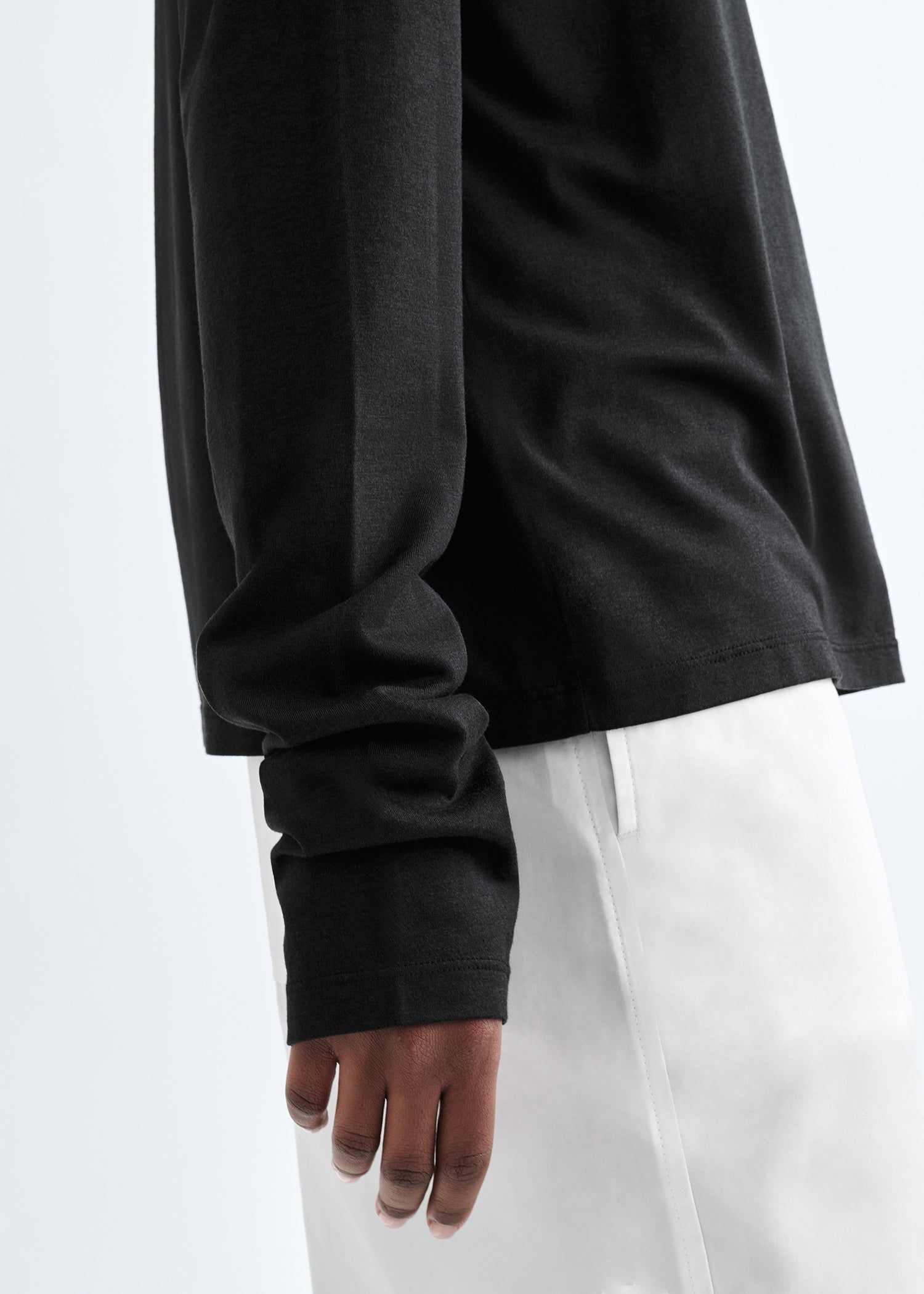 Classic Tee, Black, Langarm - Lindner Fashion