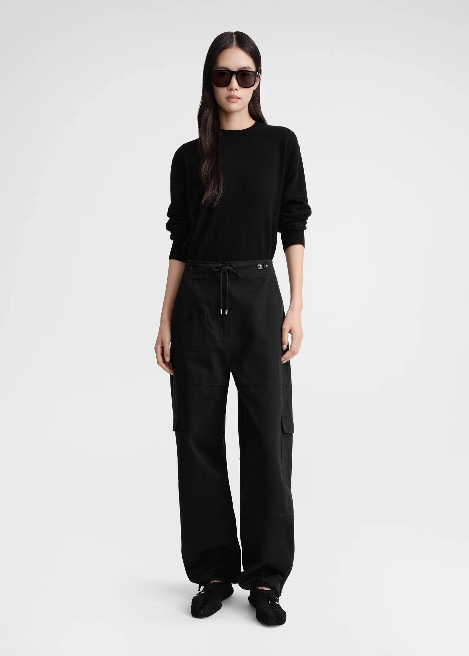 Cotton Cargo, Black, Hose - Lindner Fashion