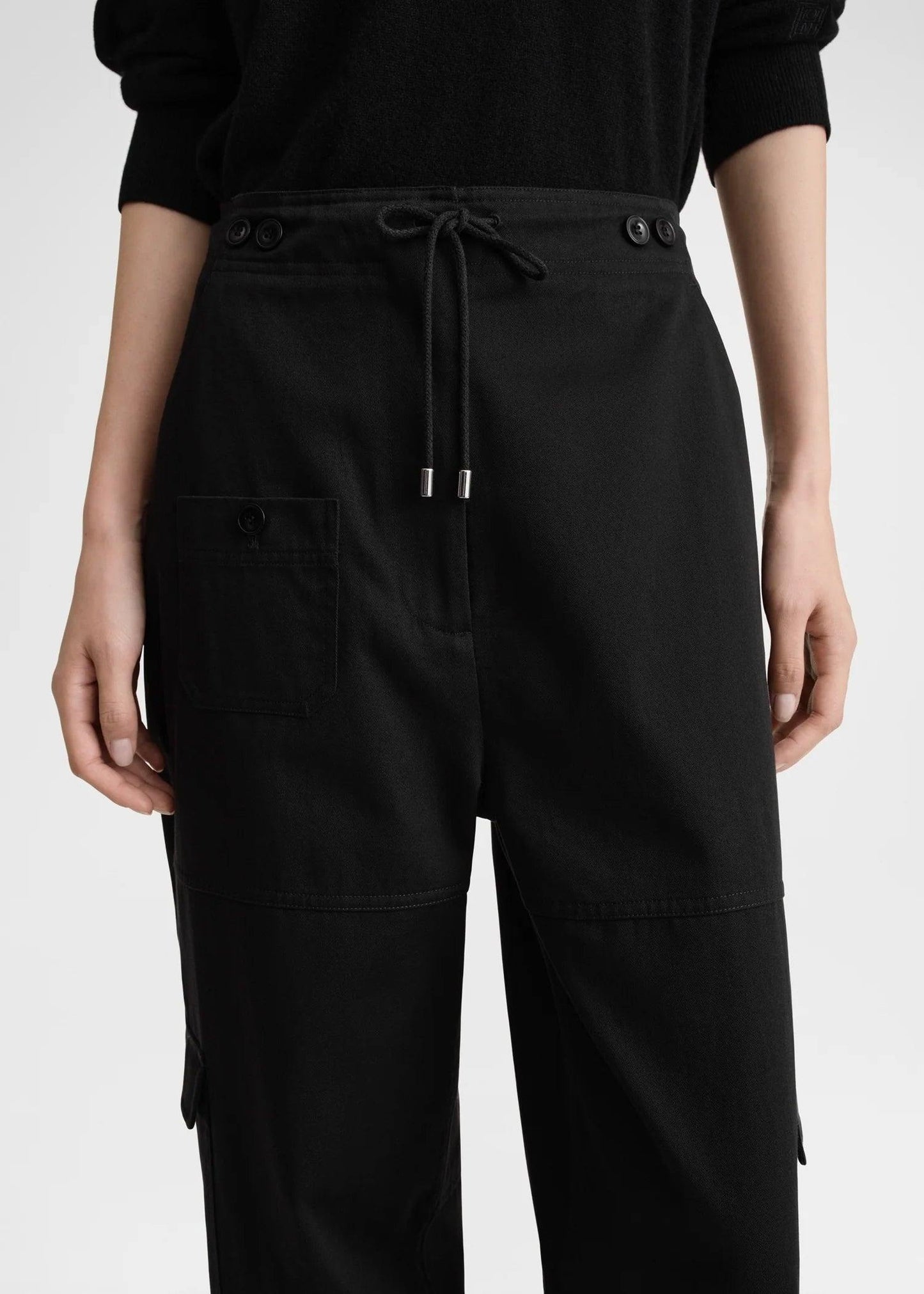 Cotton Cargo, Black, Hose - Lindner Fashion