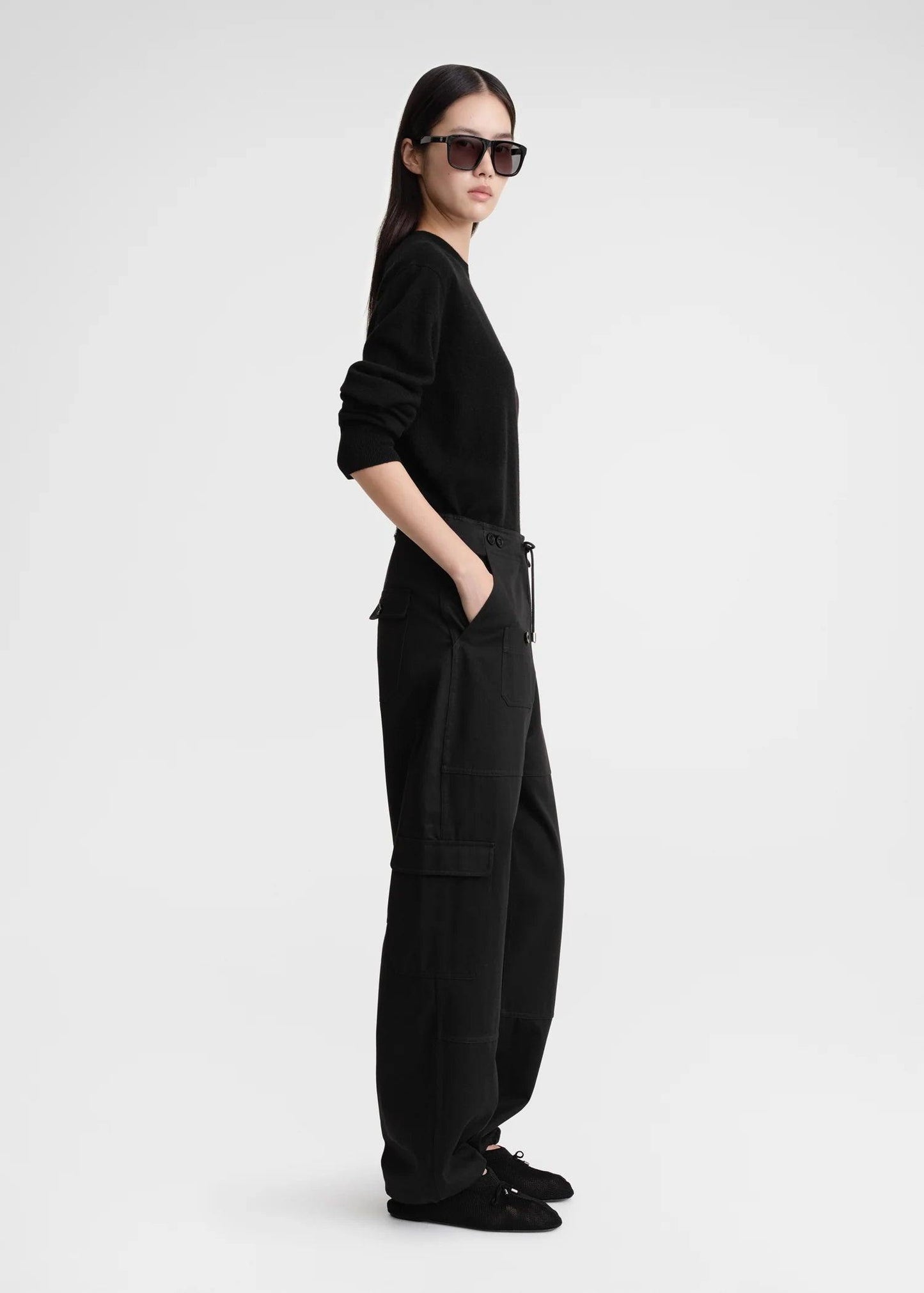 Cotton Cargo, Black, Hose - Lindner Fashion