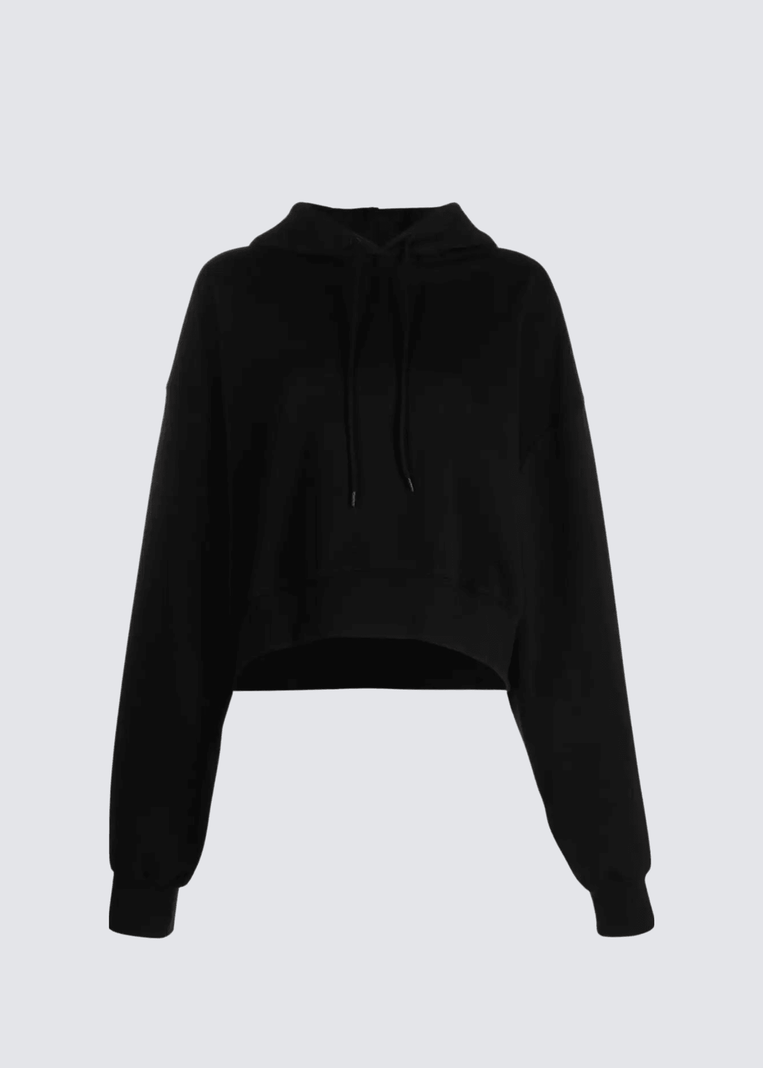 Cropped Hoodie, Black, Hoodie - Lindner Fashion