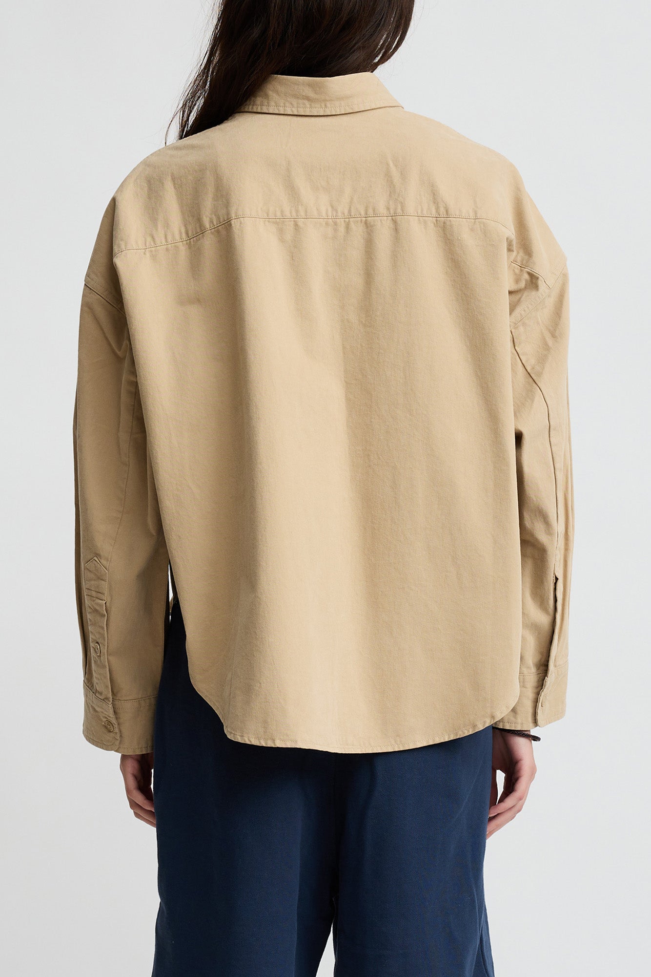 Cropped, Light Khaki, Utility Hemd - Lindner Fashion