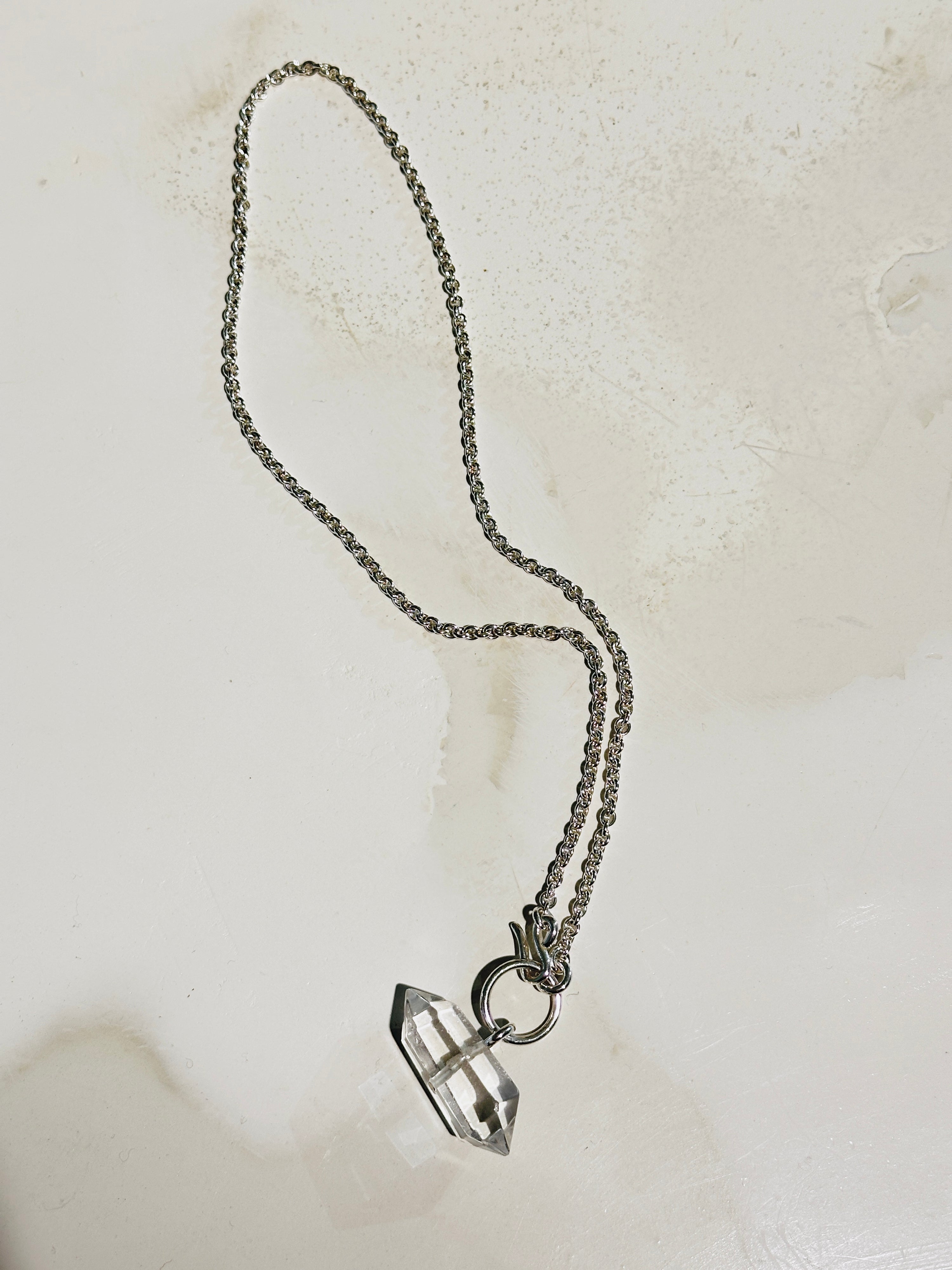 Crystalized Neck, 925er Silver/ Rock Crystal, Kette - Lindner Fashion