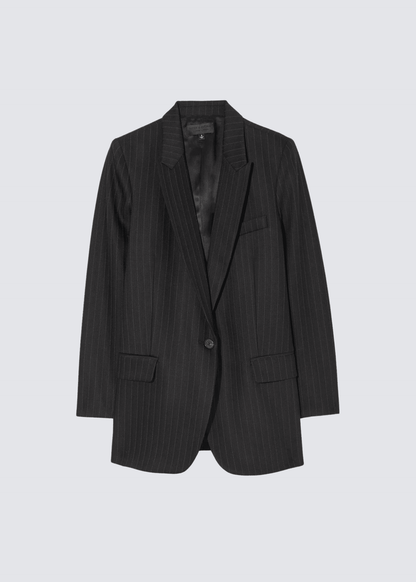 Diane, Black Pinstripe, Blazer - Lindner Fashion