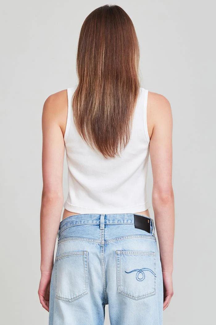 Distressed Tank, Ecru, Top - Lindner Fashion