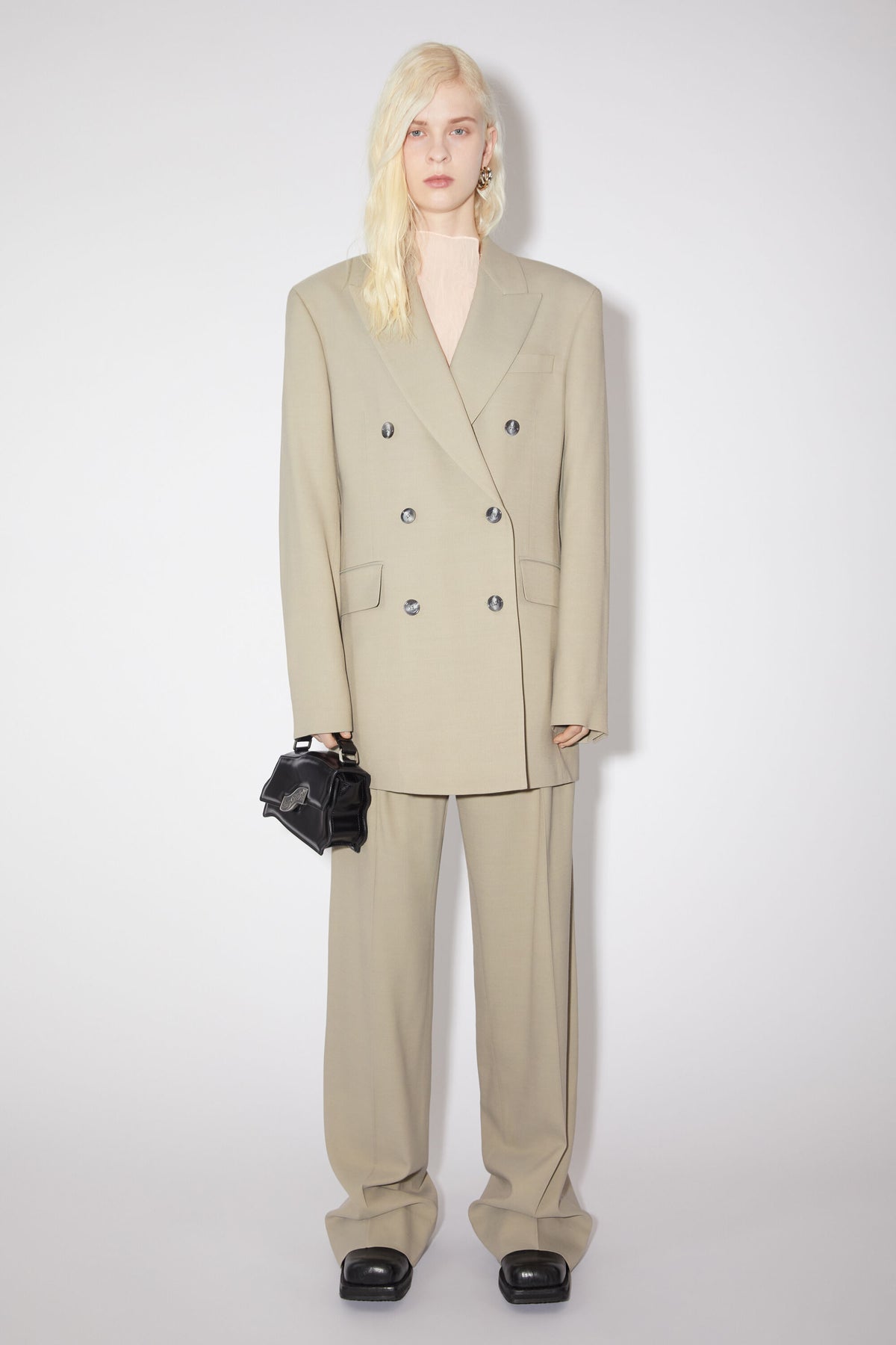 Double Breasted, Dust Grey, Blazer - Lindner Fashion