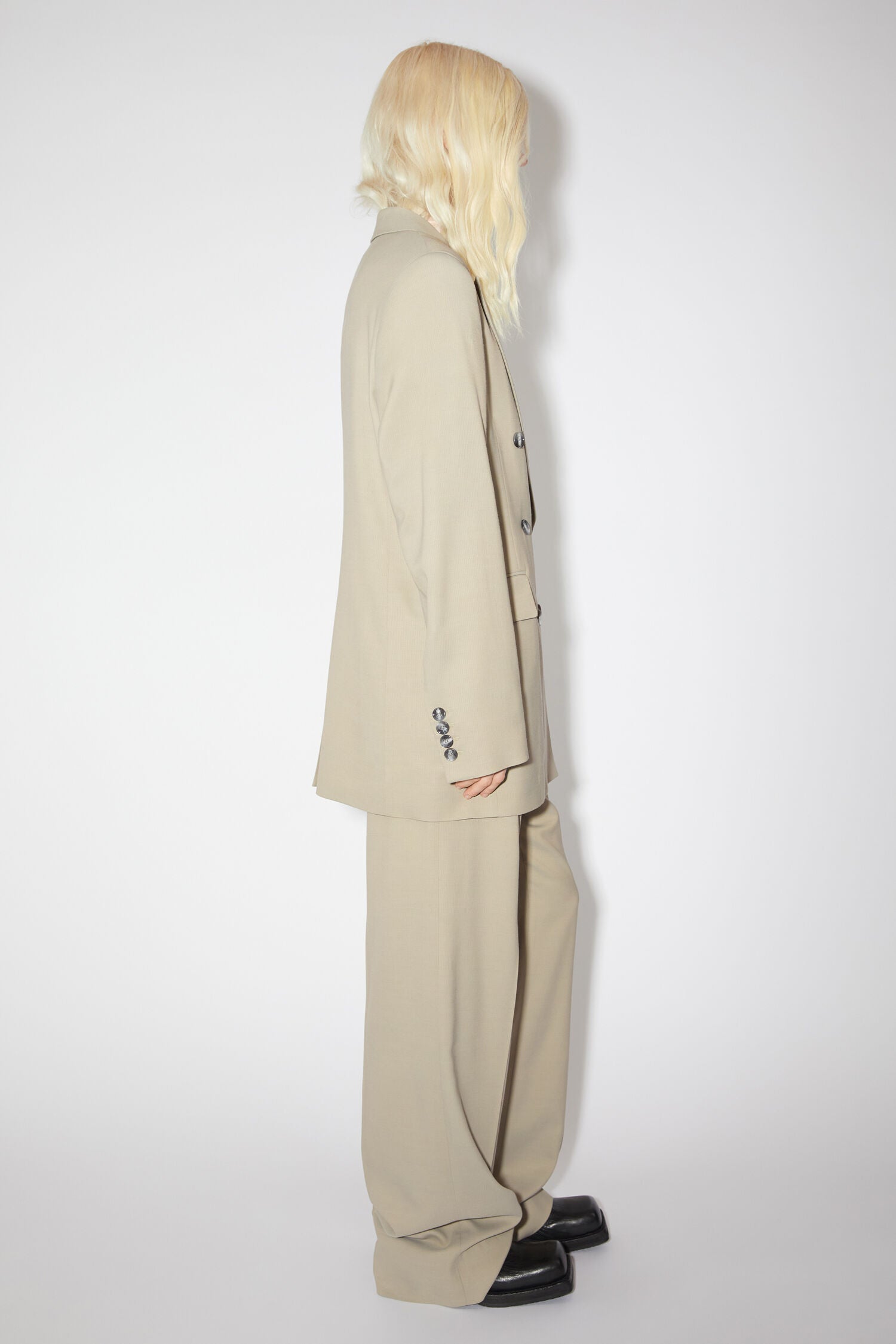 Double Breasted, Dust Grey, Blazer - Lindner Fashion