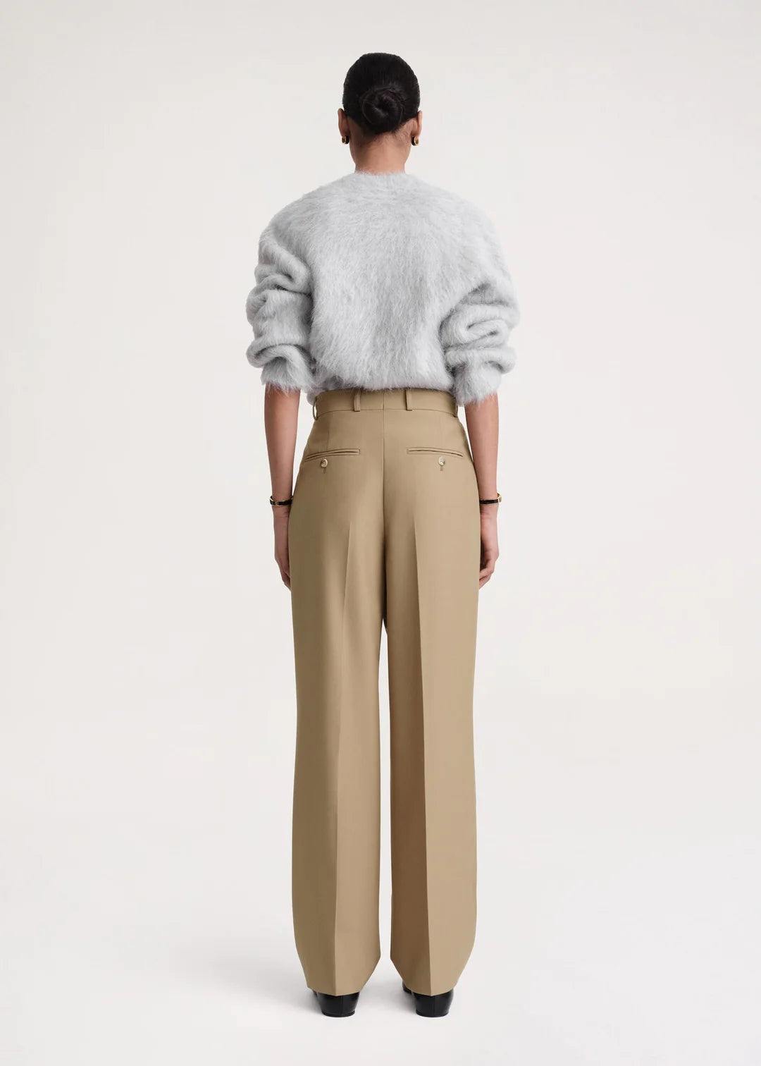 Double Pleated, Biscuit, Hose - Lindner Fashion