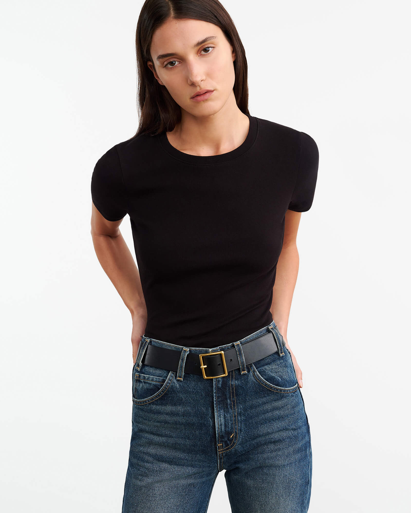 Elin, Black, T-Shirt - Lindner Fashion