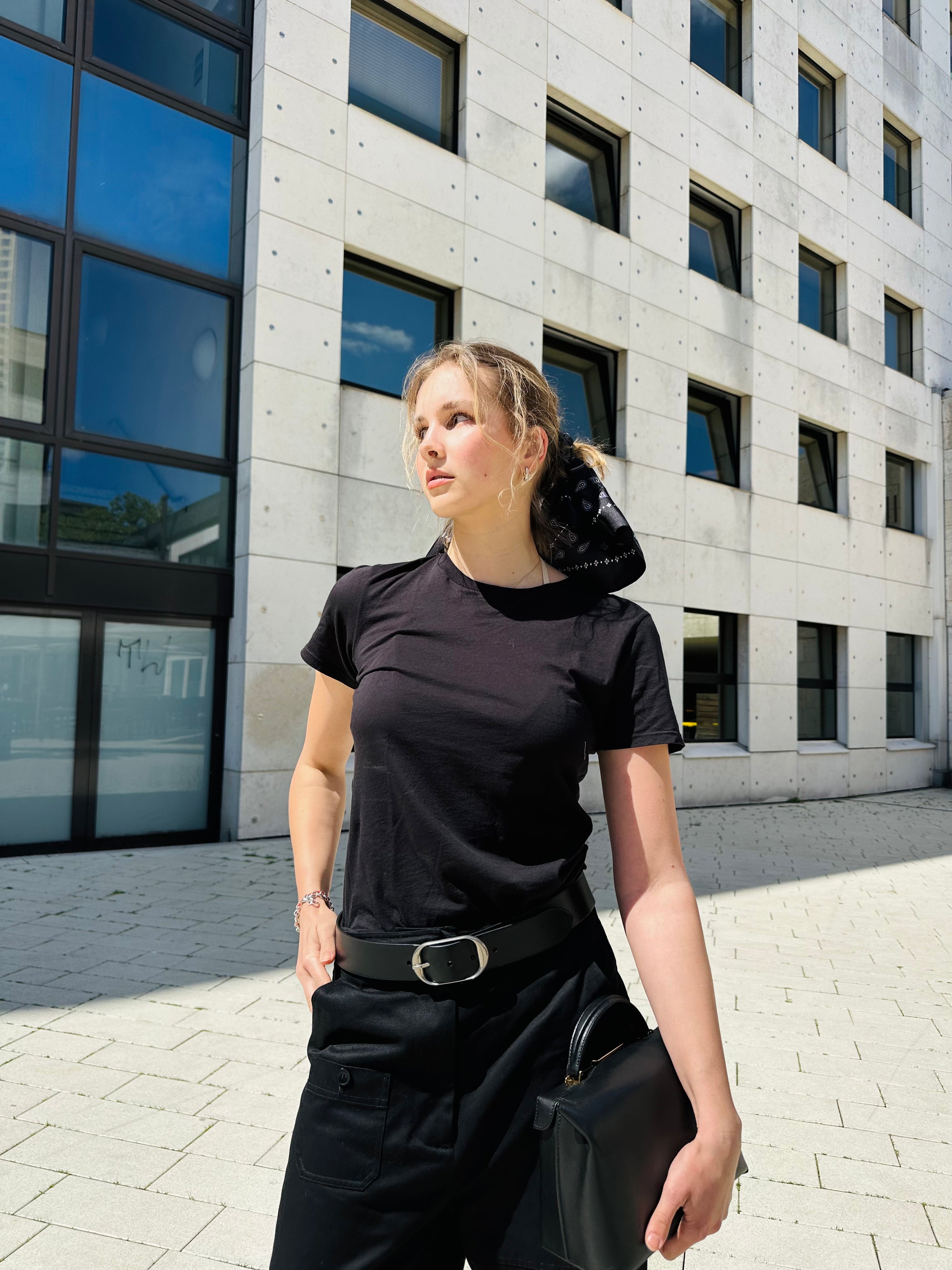 Elin, Black, T-Shirt - Lindner Fashion