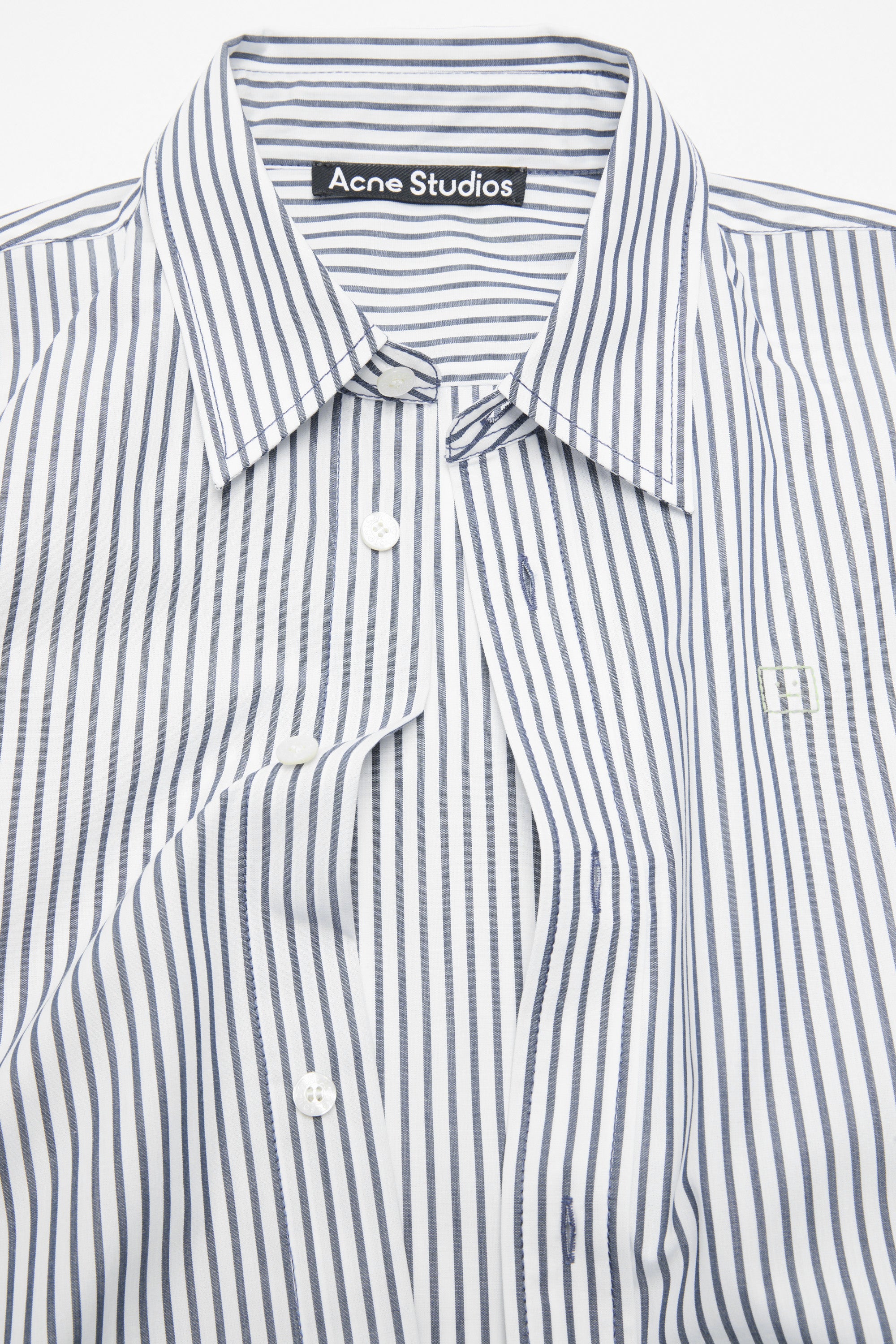 Face Shirt, Navy/White, Hemd - Lindner Fashion