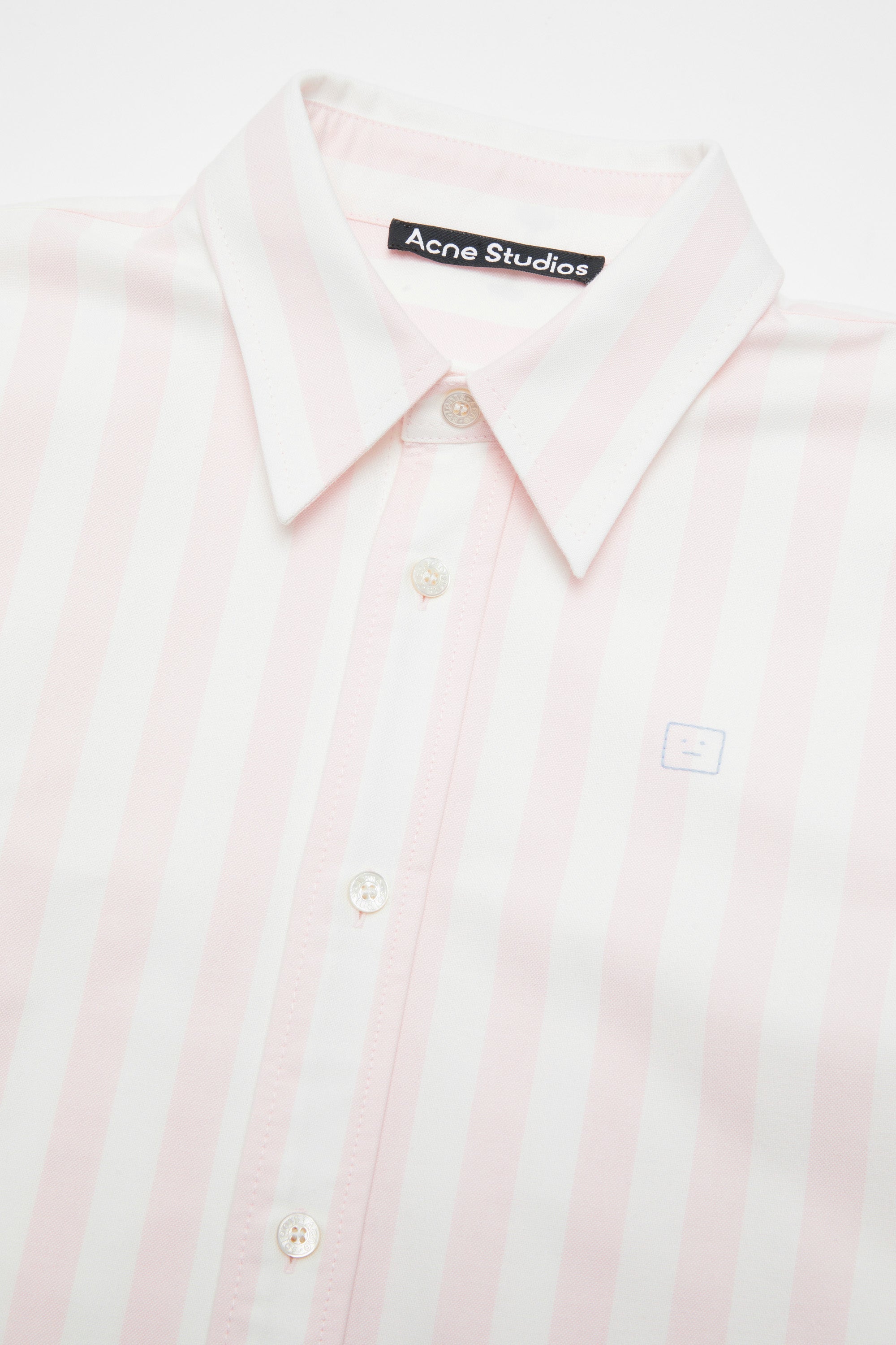 Face Shirt, Off White/Pink, Hemd - Lindner Fashion