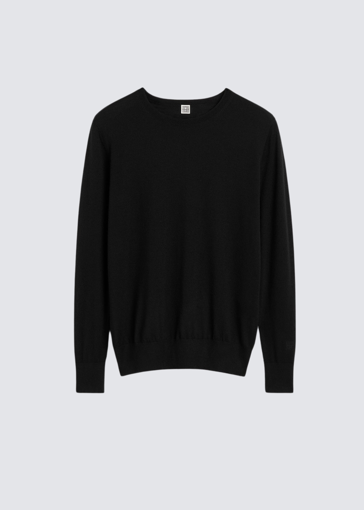 Fine Crew-Neck, Black, Pullover - Lindner Fashion