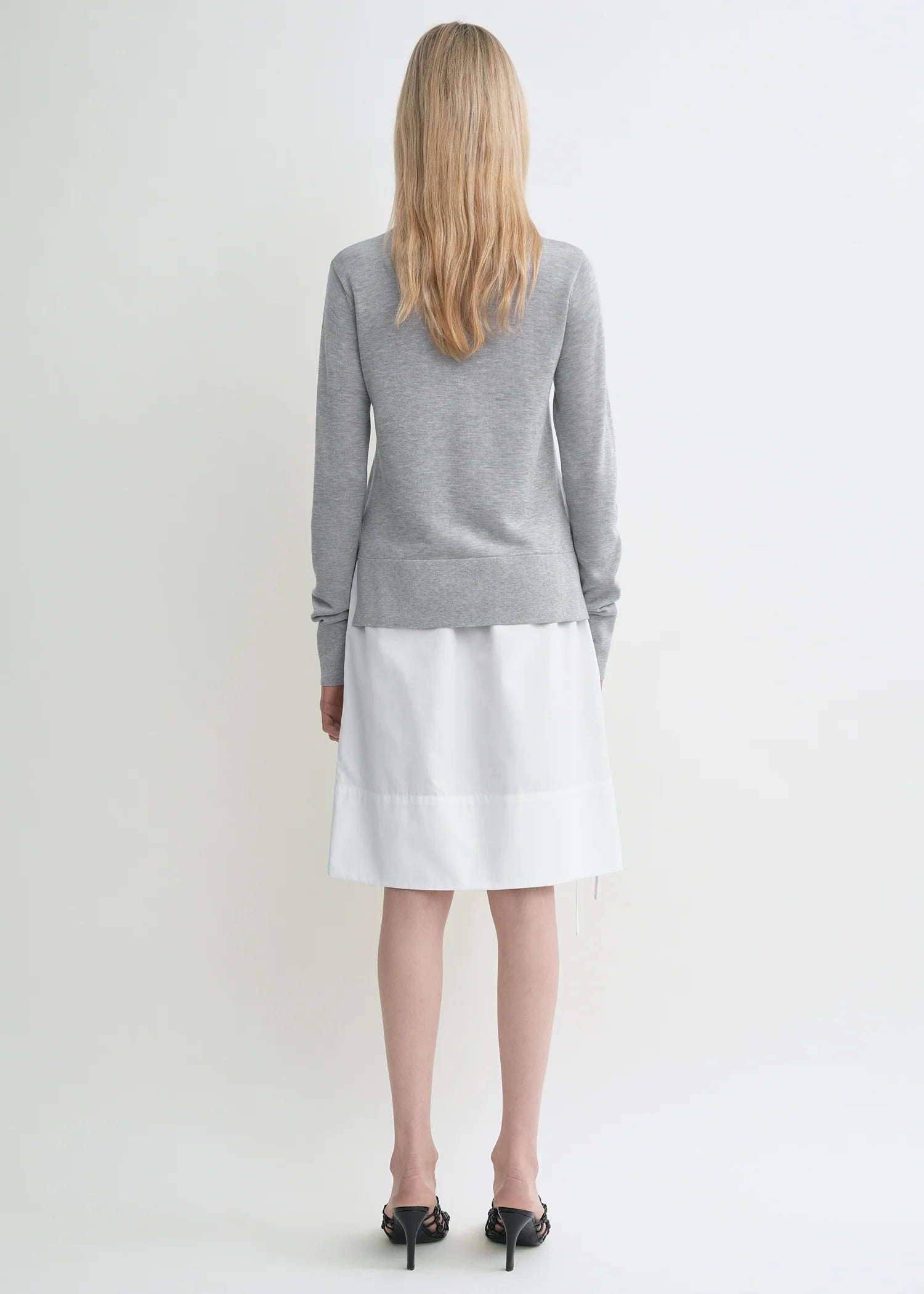Fine Knit, Grey Melange, Cardigan - Lindner Fashion