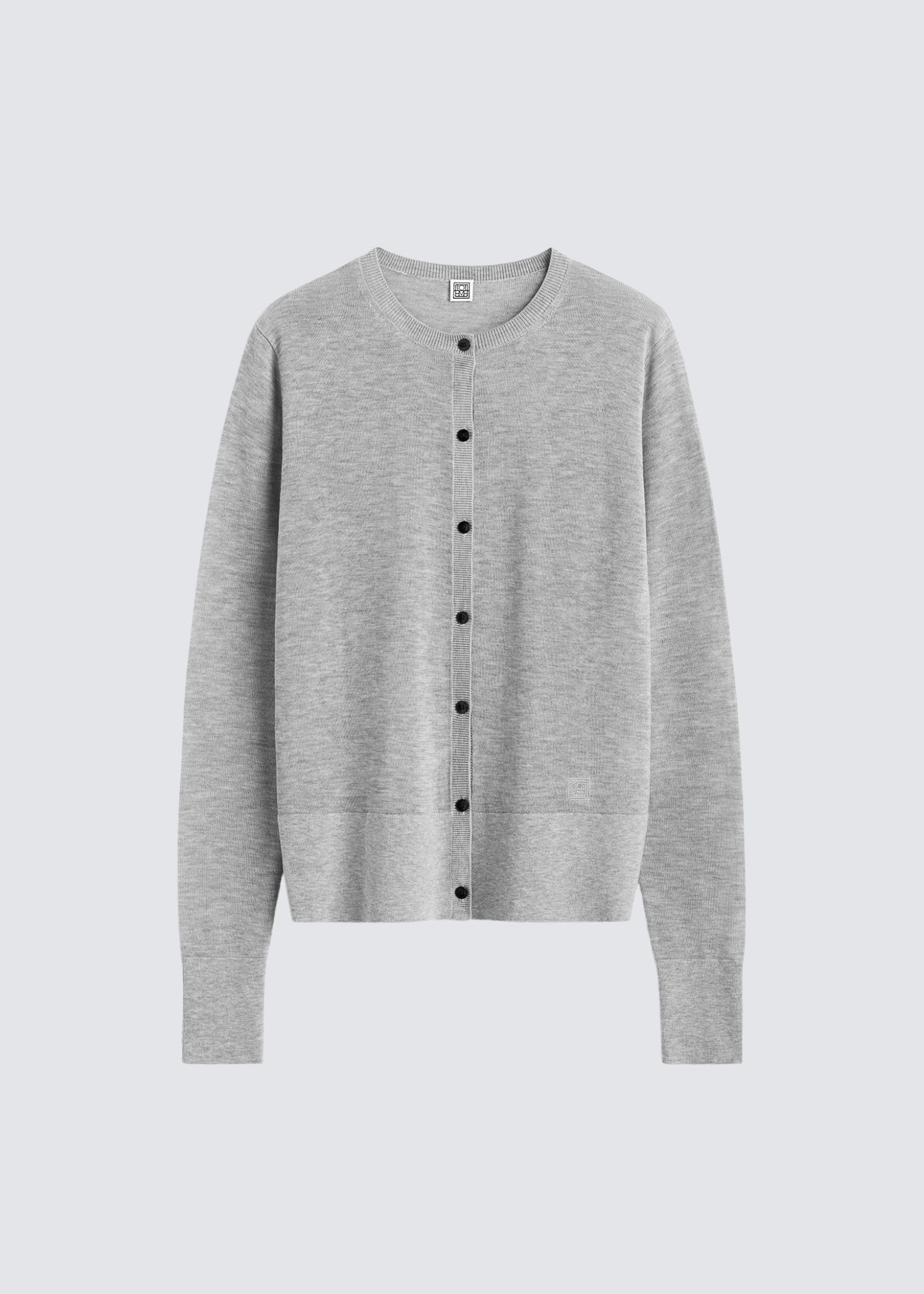 Fine Knit, Grey Melange, Cardigan - Lindner Fashion