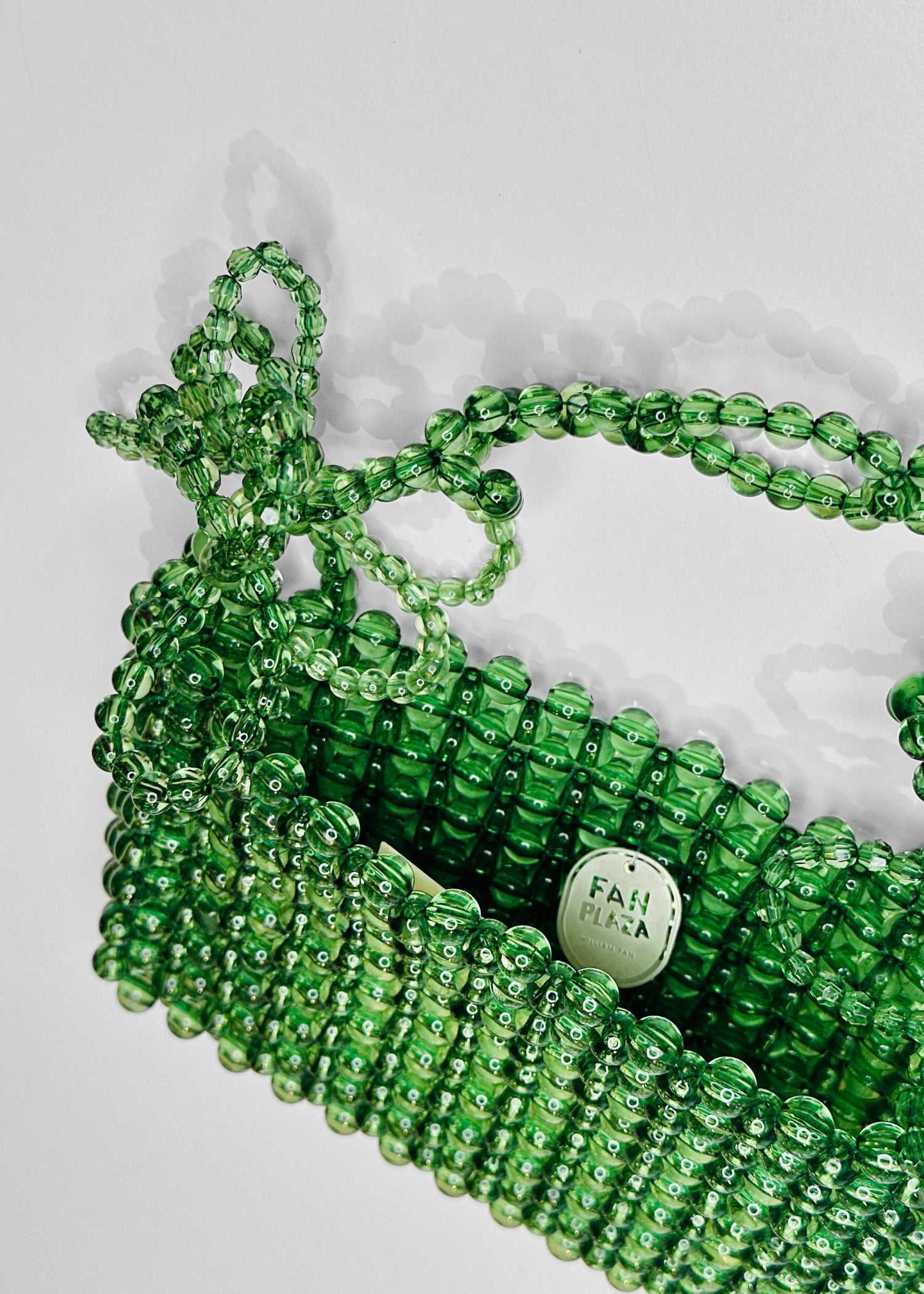 Flower, Sheer Green, Pearl Bag - Lindner Fashion