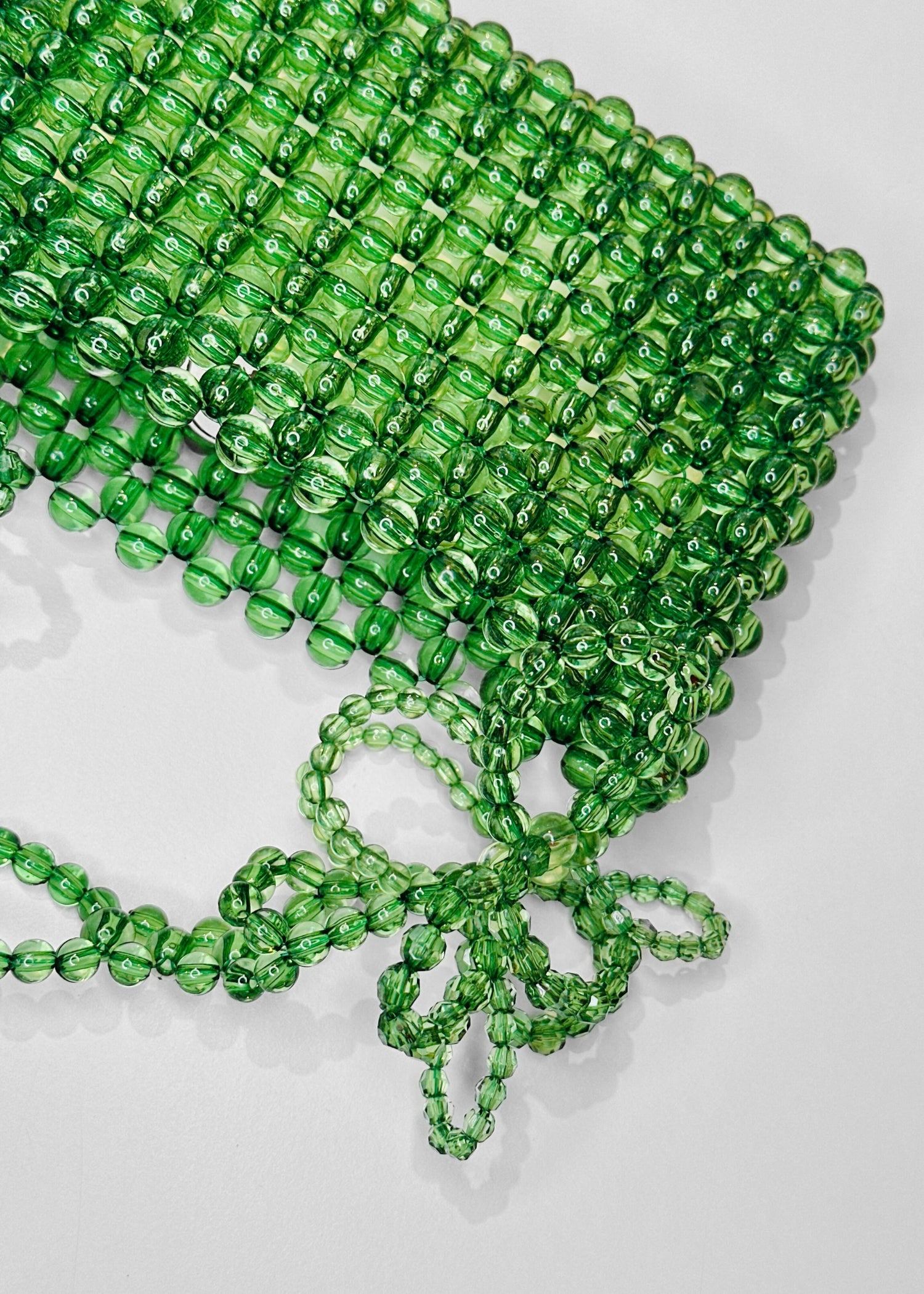 Flower, Sheer Green, Pearl Bag - Lindner Fashion