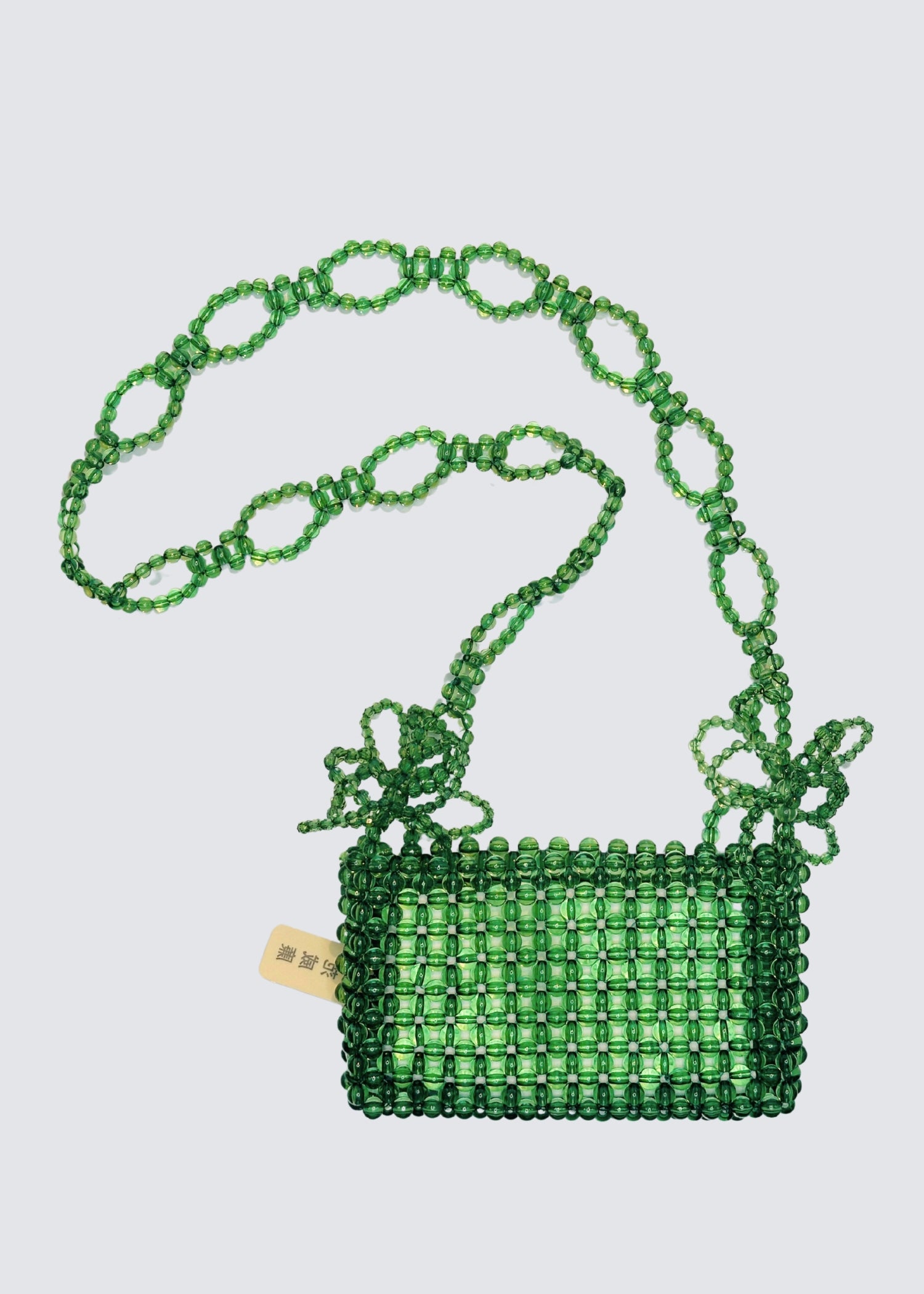 Flower, Sheer Green, Pearl Bag - Lindner Fashion