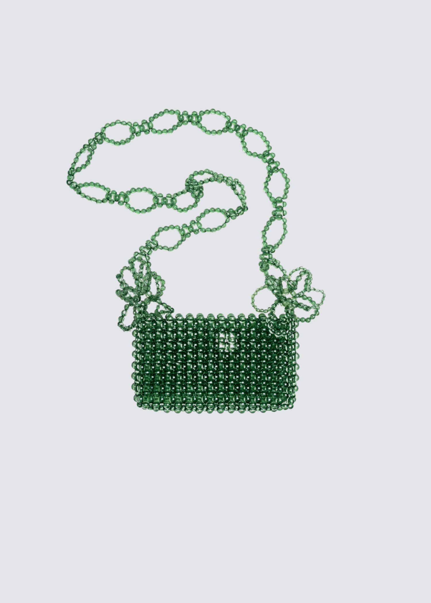 Flower, Sheer Green, Pearl Bag - Lindner Fashion