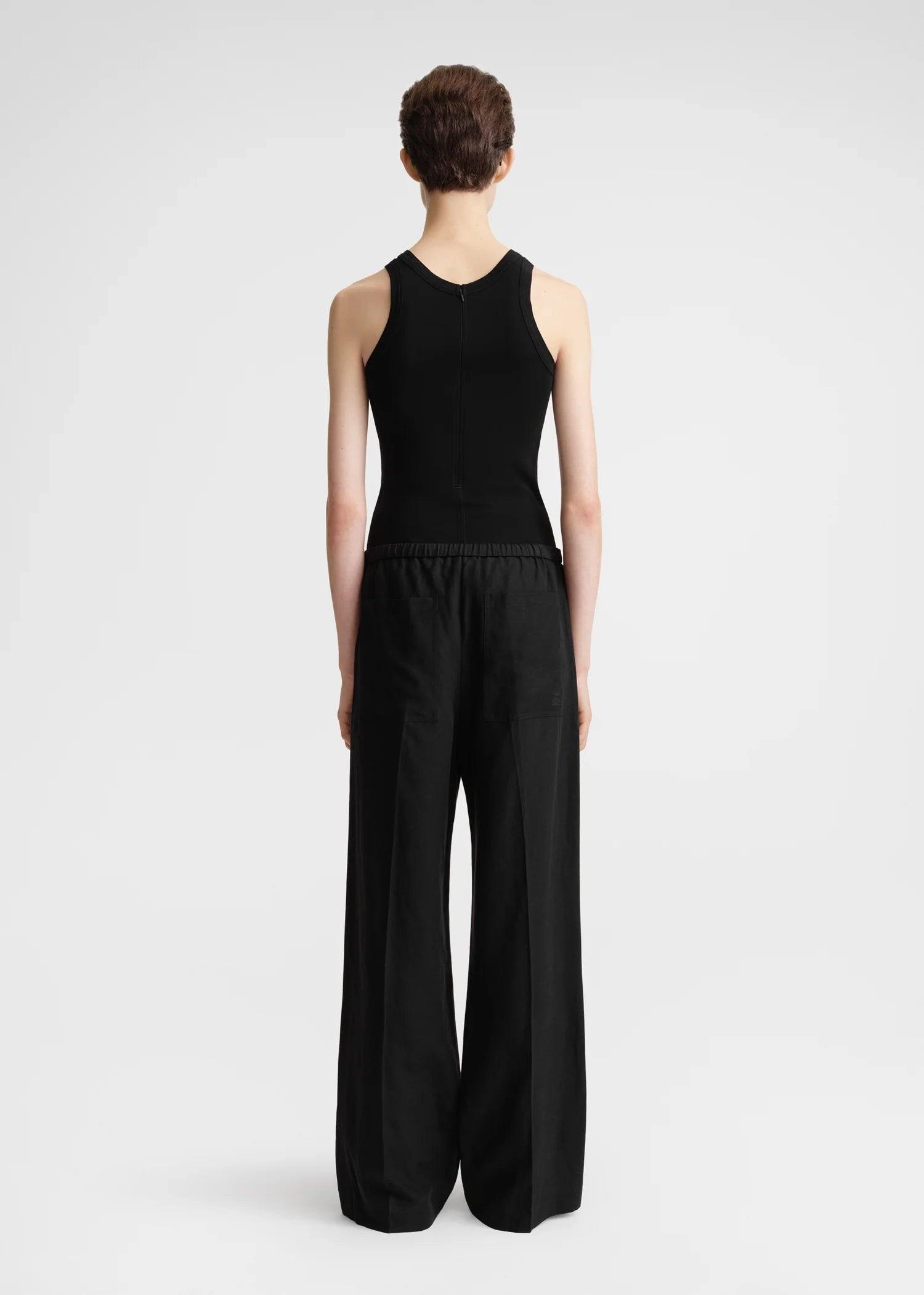 Fluid Drawstring, Black, Hose - Lindner Fashion