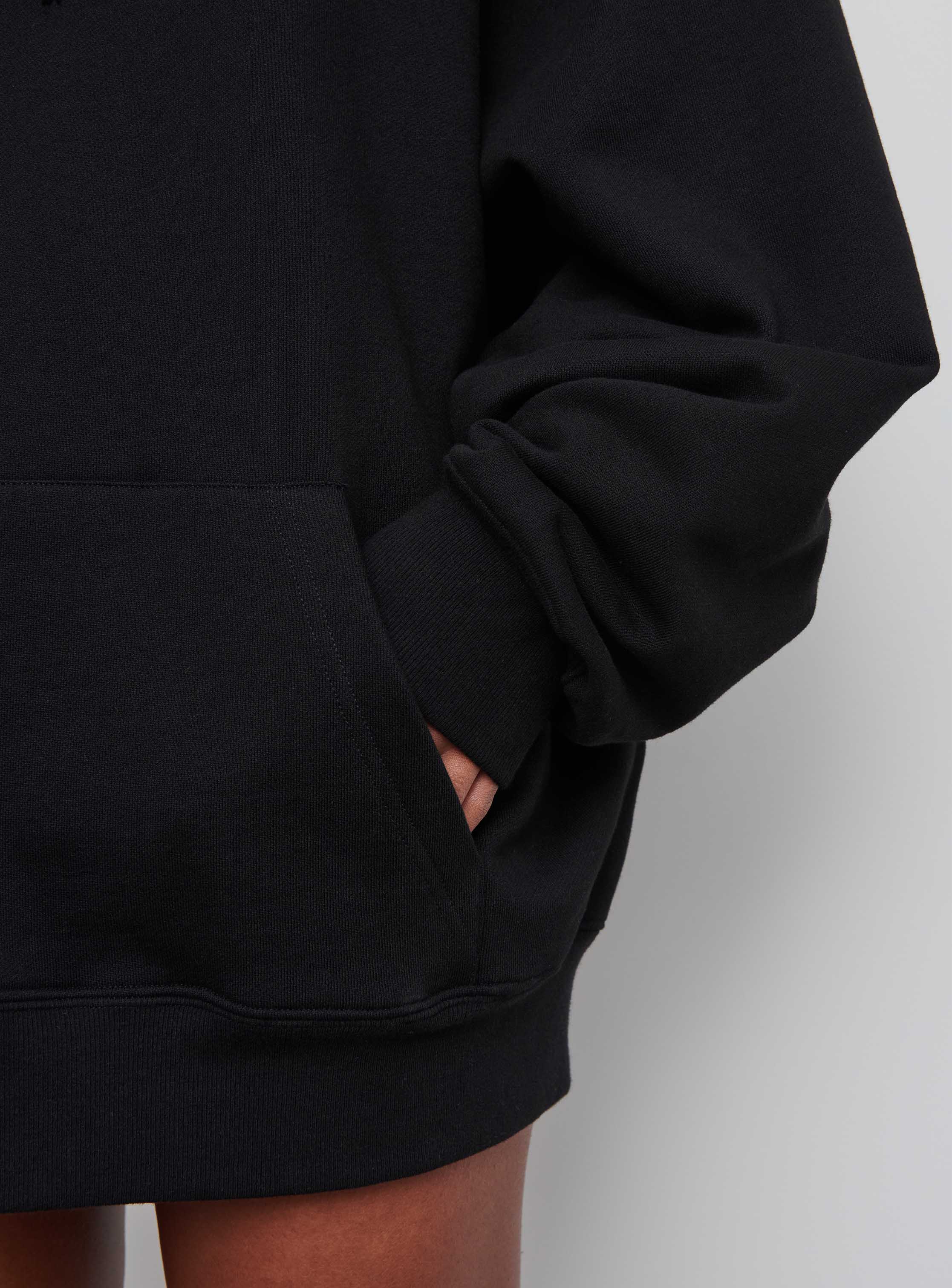 Hoodie Dress, Black, Kleid - Lindner Fashion