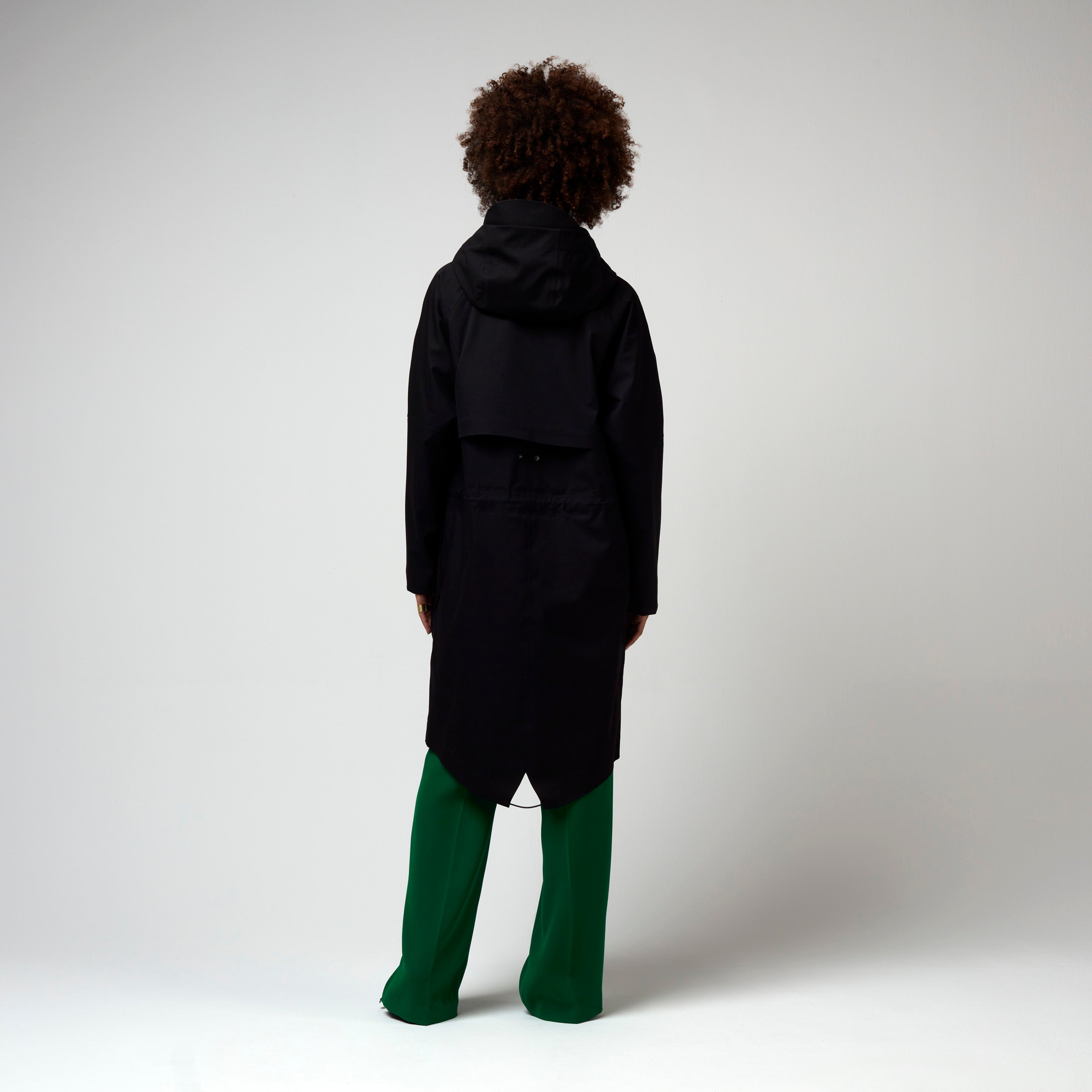 Hot Summer, Deep Black, Waterproof Coat - Lindner Fashion