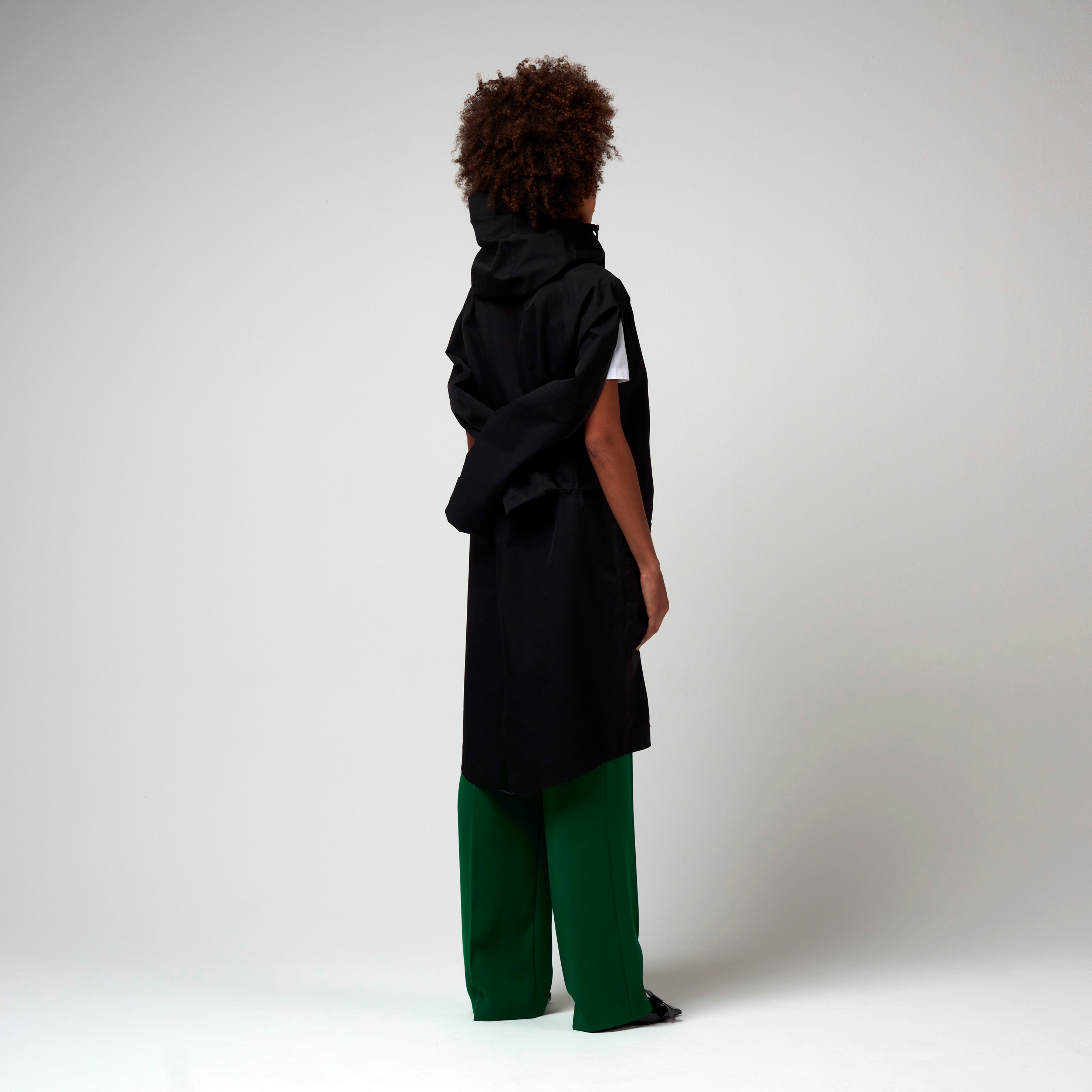 Hot Summer, Deep Black, Waterproof Coat - Lindner Fashion