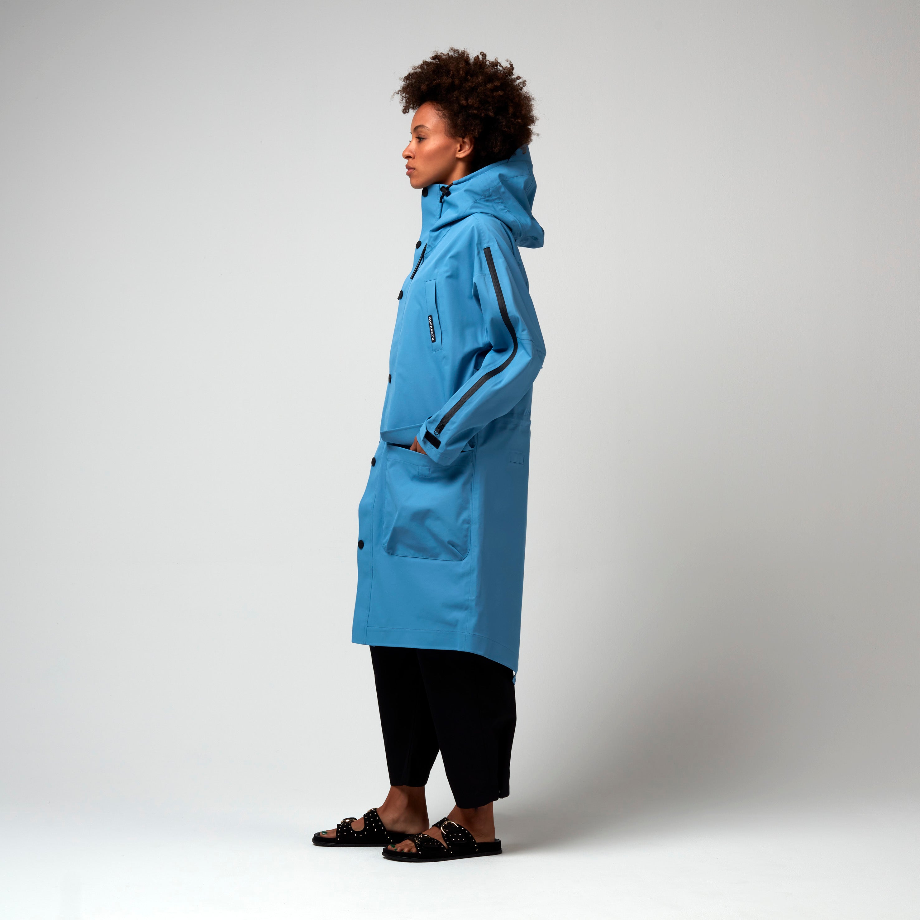 Hot Summer, Niagara Blue, Waterproof Coat - Lindner Fashion