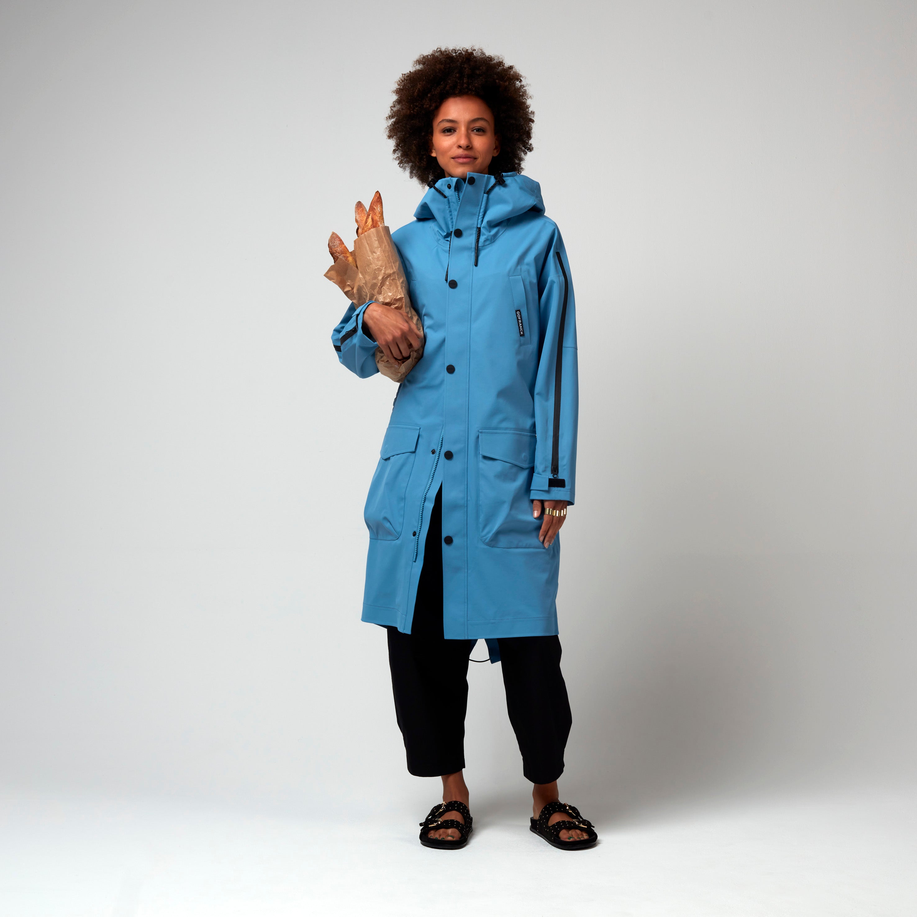 Hot Summer, Niagara Blue, Waterproof Coat - Lindner Fashion